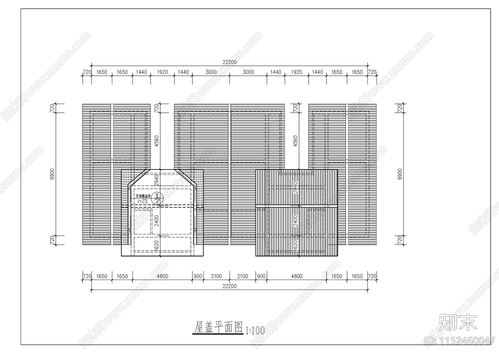 三套李白故居风景区仿唐民居建筑cad施工图下载【ID:1152460047】