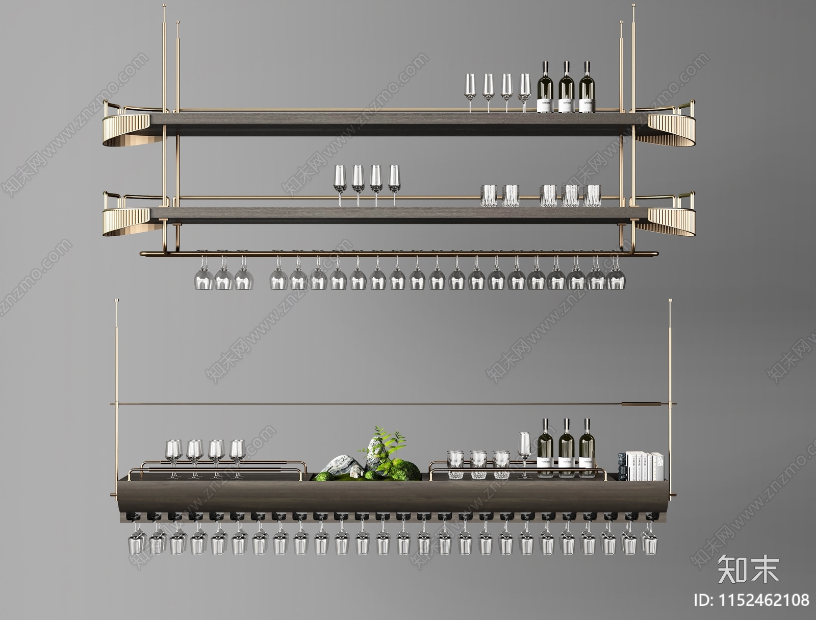 现代酒架3D模型下载【ID:1152462108】