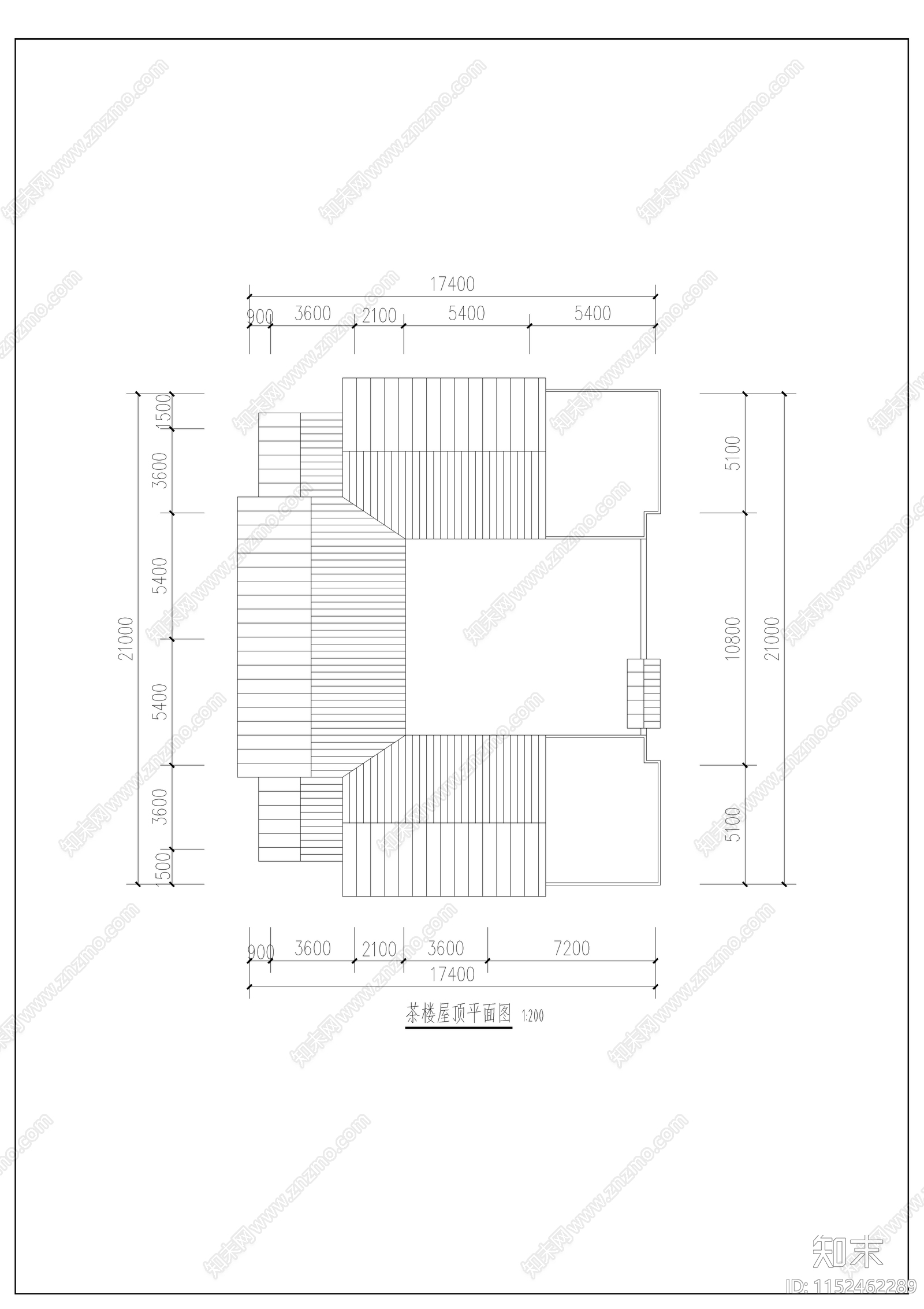 新中式民居特色的小茶楼cad施工图下载【ID:1152462289】