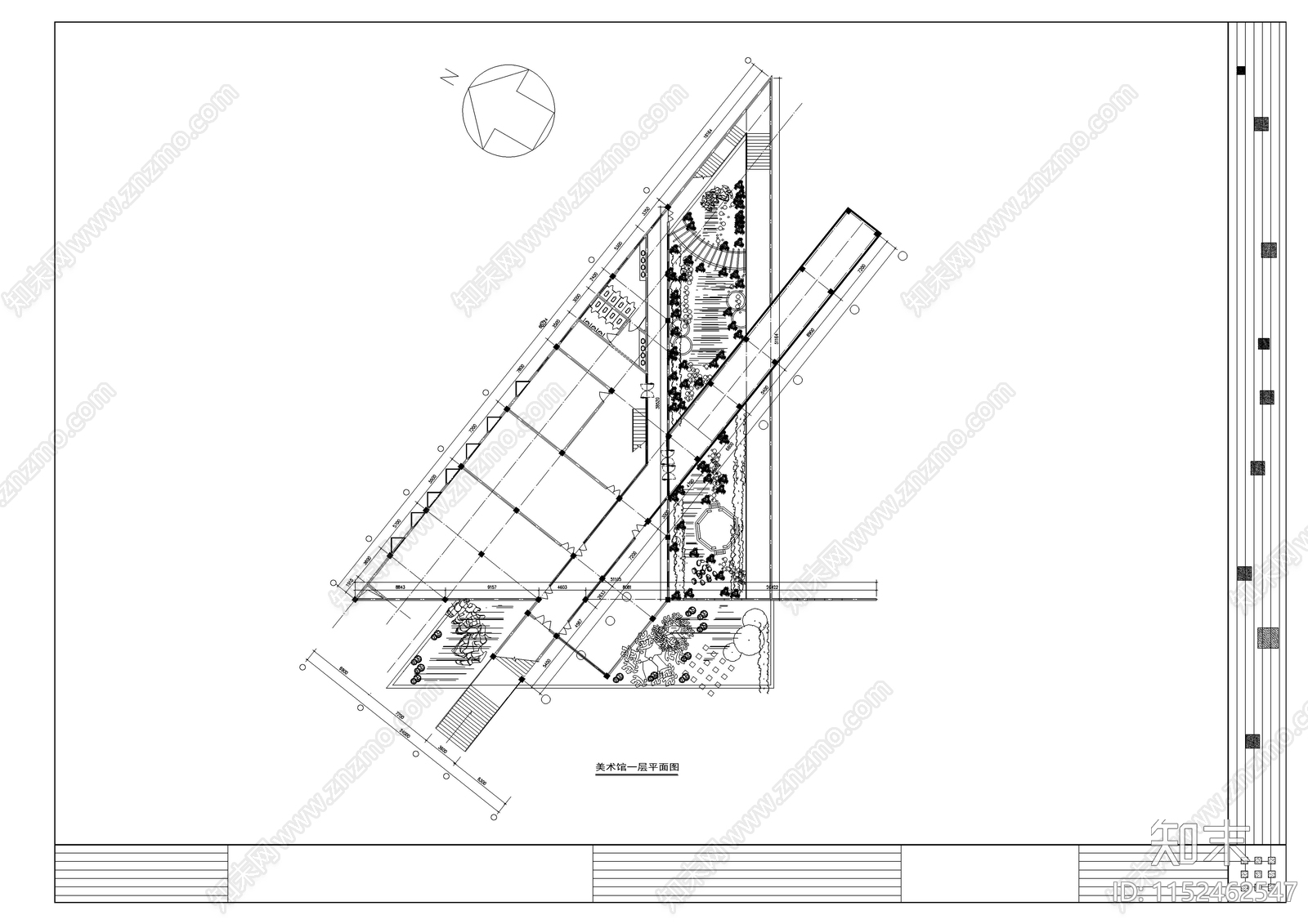 现代美术馆建筑方案施工图下载【ID:1152462547】