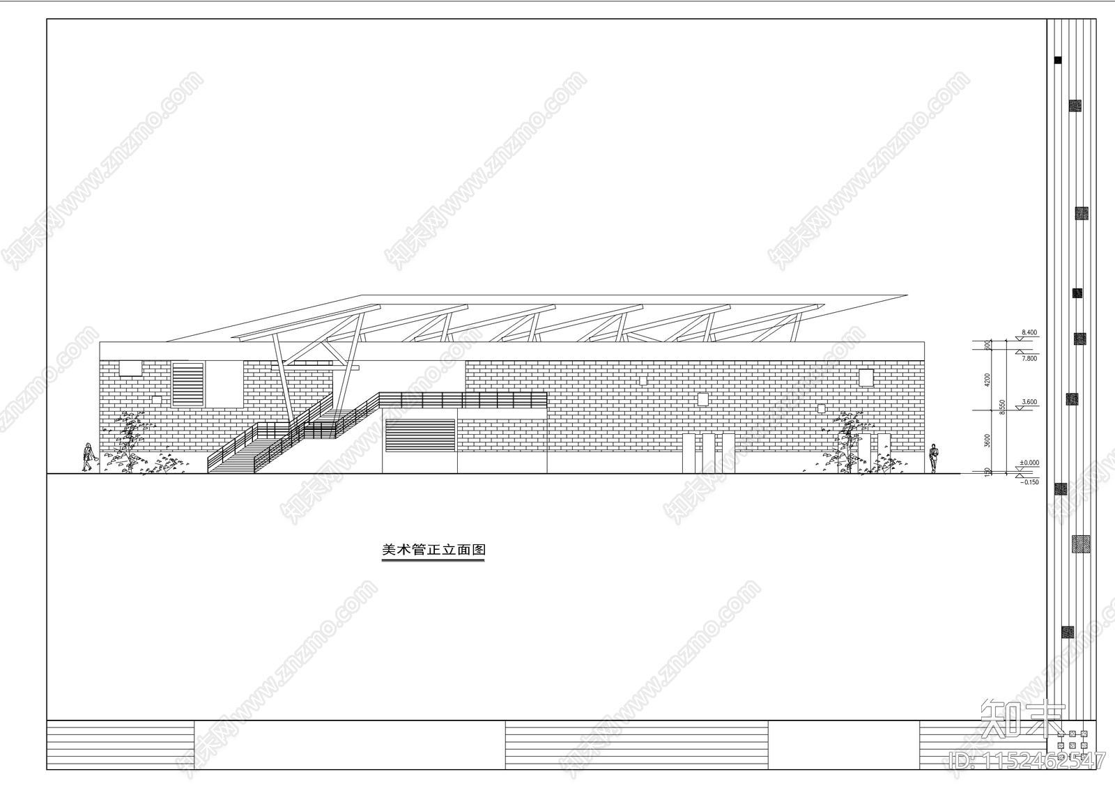 现代美术馆建筑方案施工图下载【ID:1152462547】