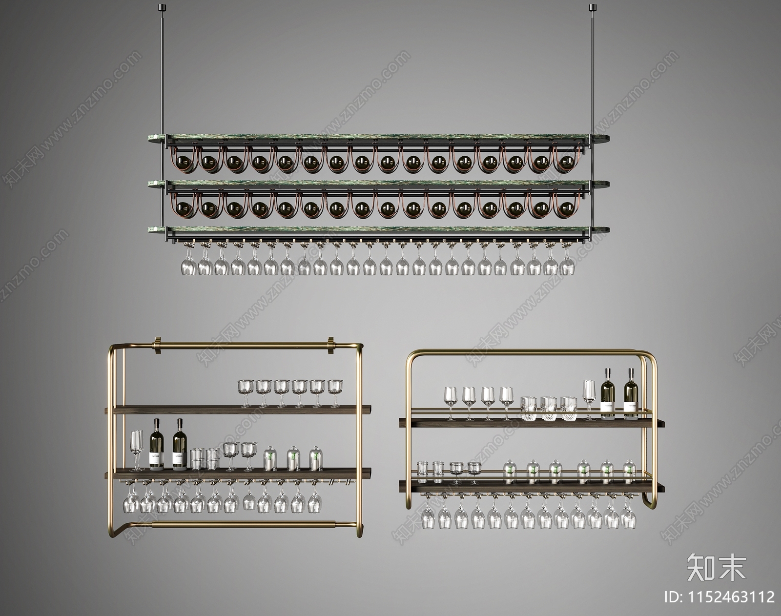 现代酒架3D模型下载【ID:1152463112】