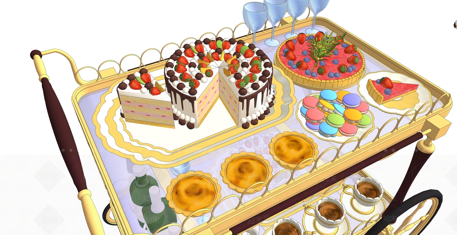甜点SU模型下载【ID:1152463925】
