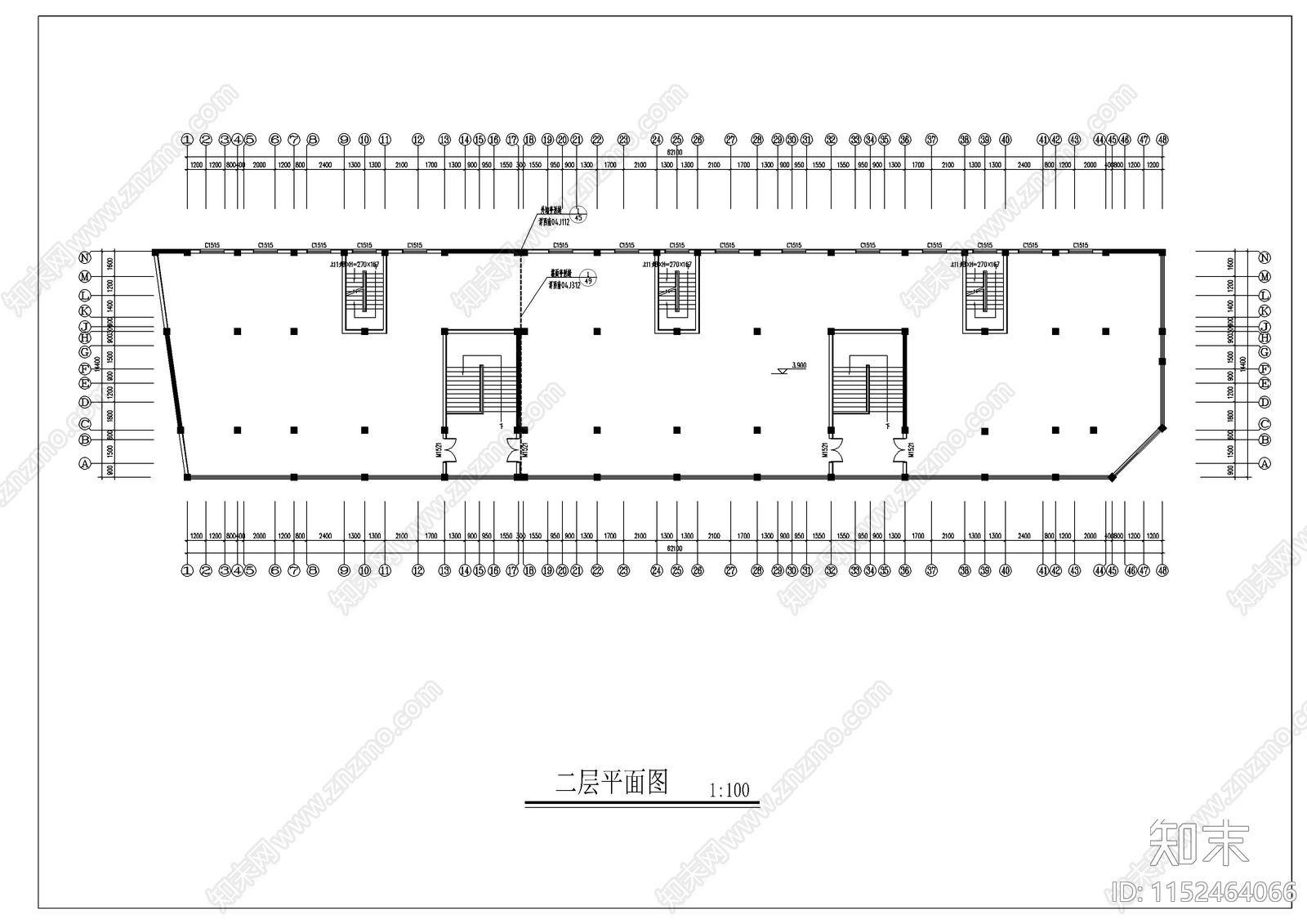 现代商住民居楼cad施工图下载【ID:1152464066】