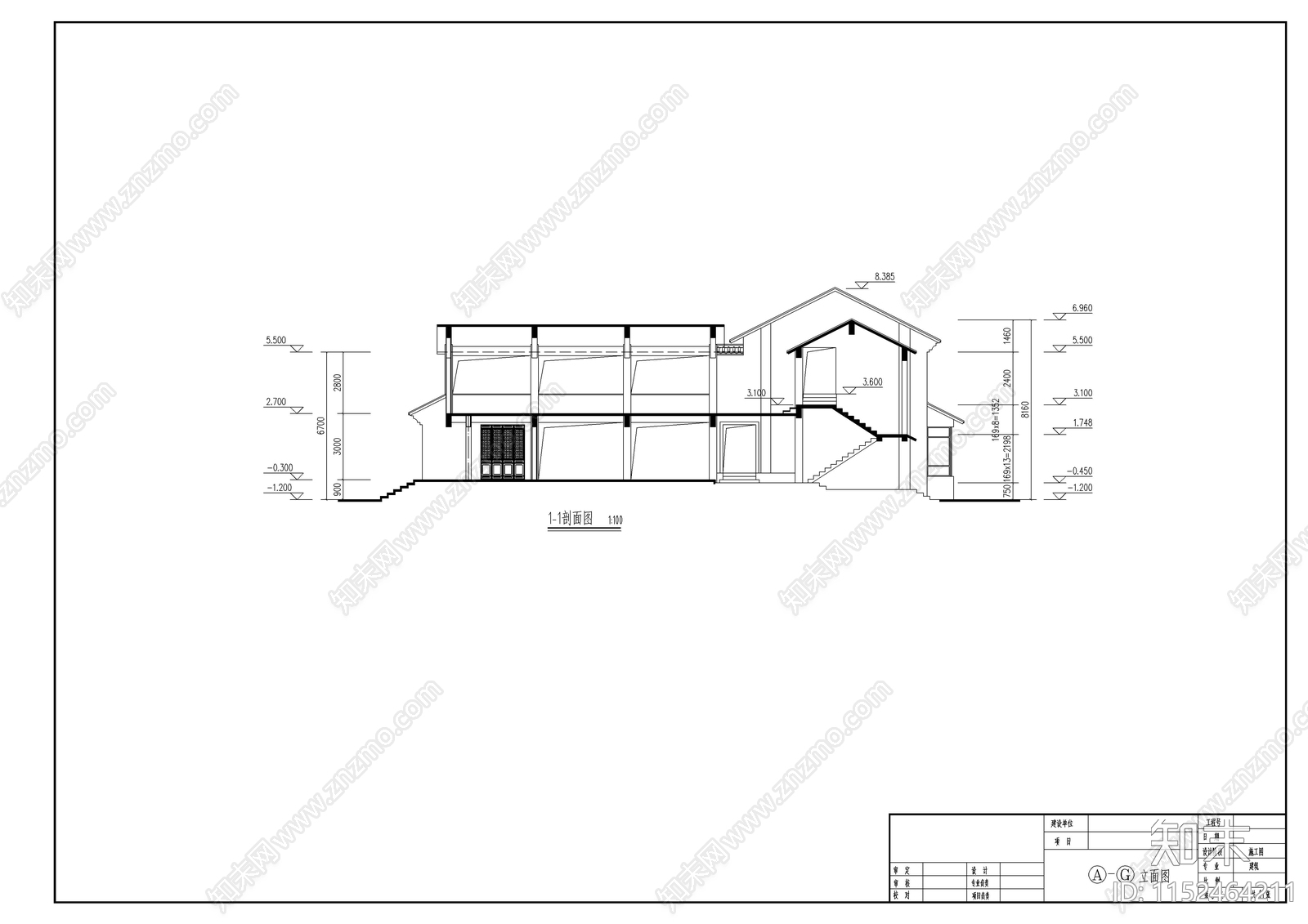 中式云南民居式餐厅建筑cad施工图下载【ID:1152464211】