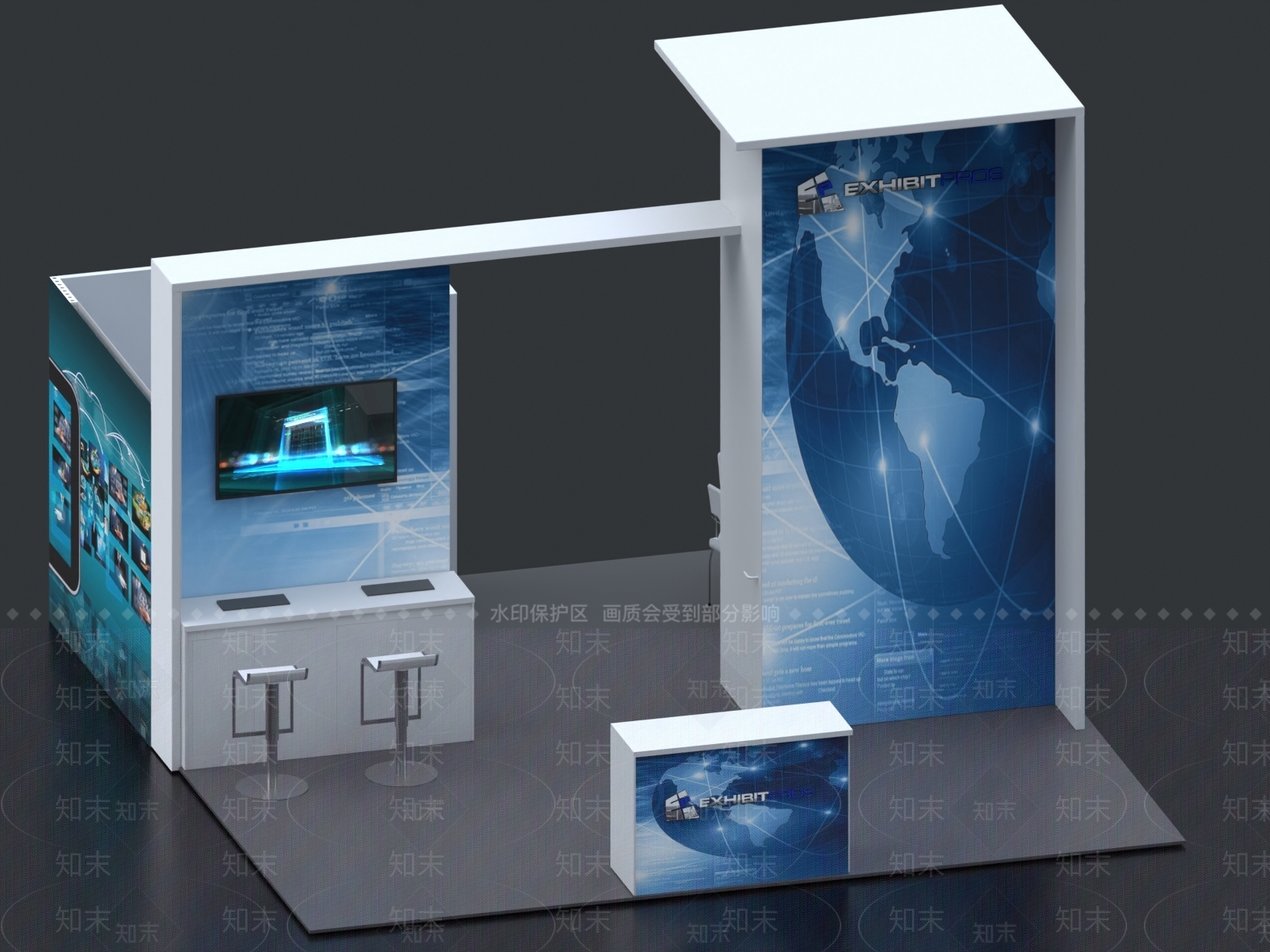 现代商场展区3D模型下载【ID:1152464295】