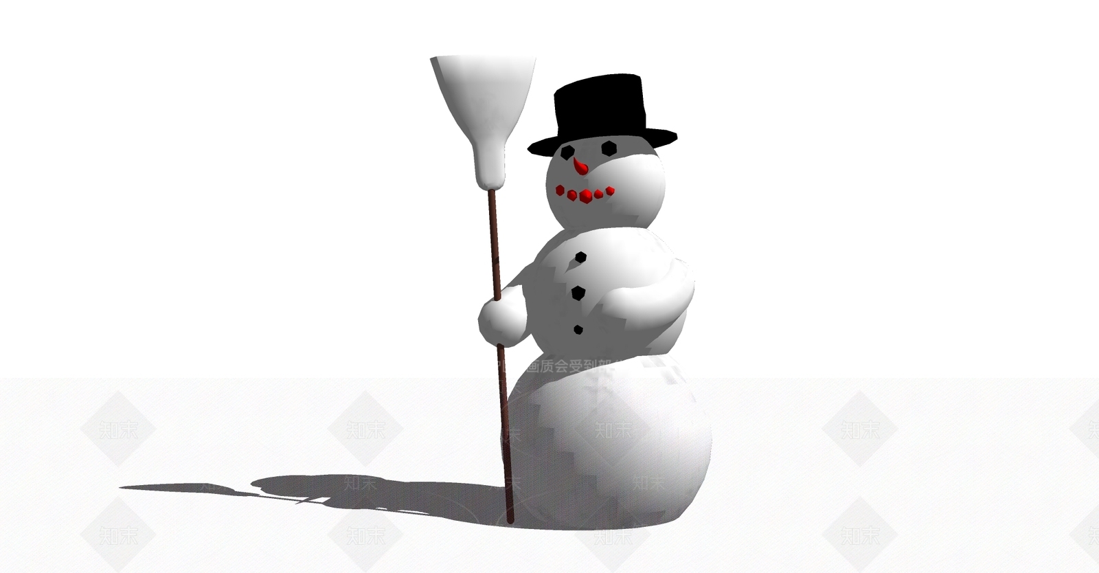 现代冬天雪人SU模型下载【ID:1152465485】