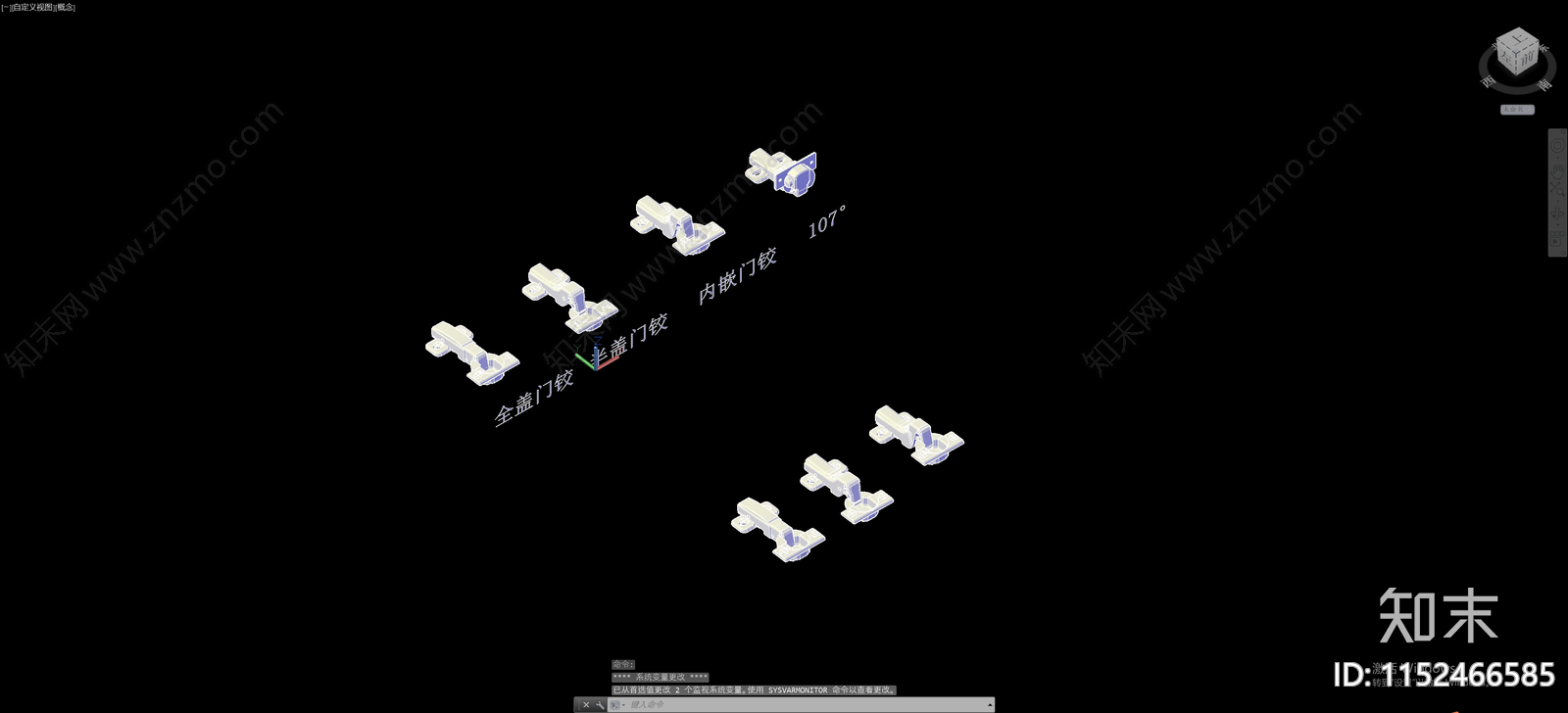 立体五金件模型cad施工图下载【ID:1152466585】