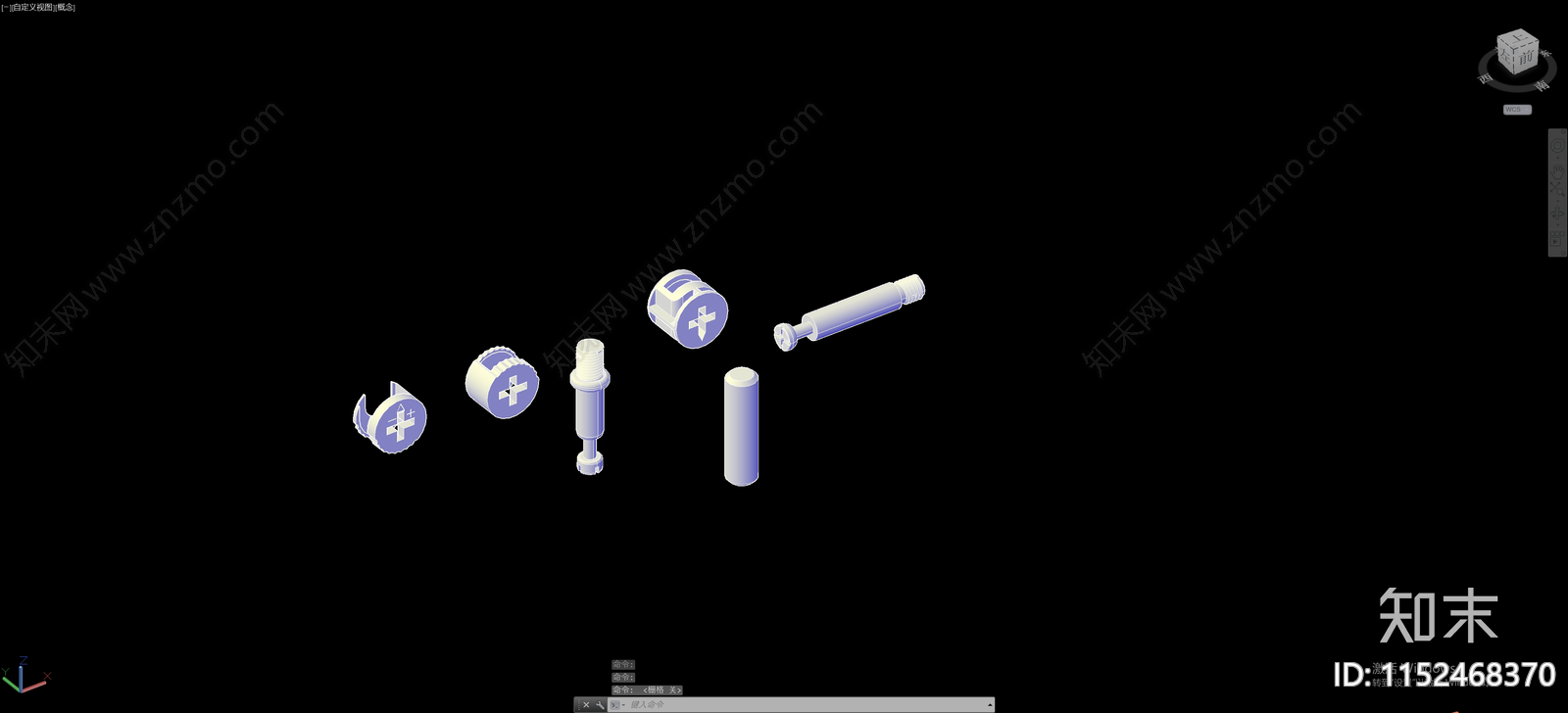 立体五金件模型cad施工图下载【ID:1152468370】