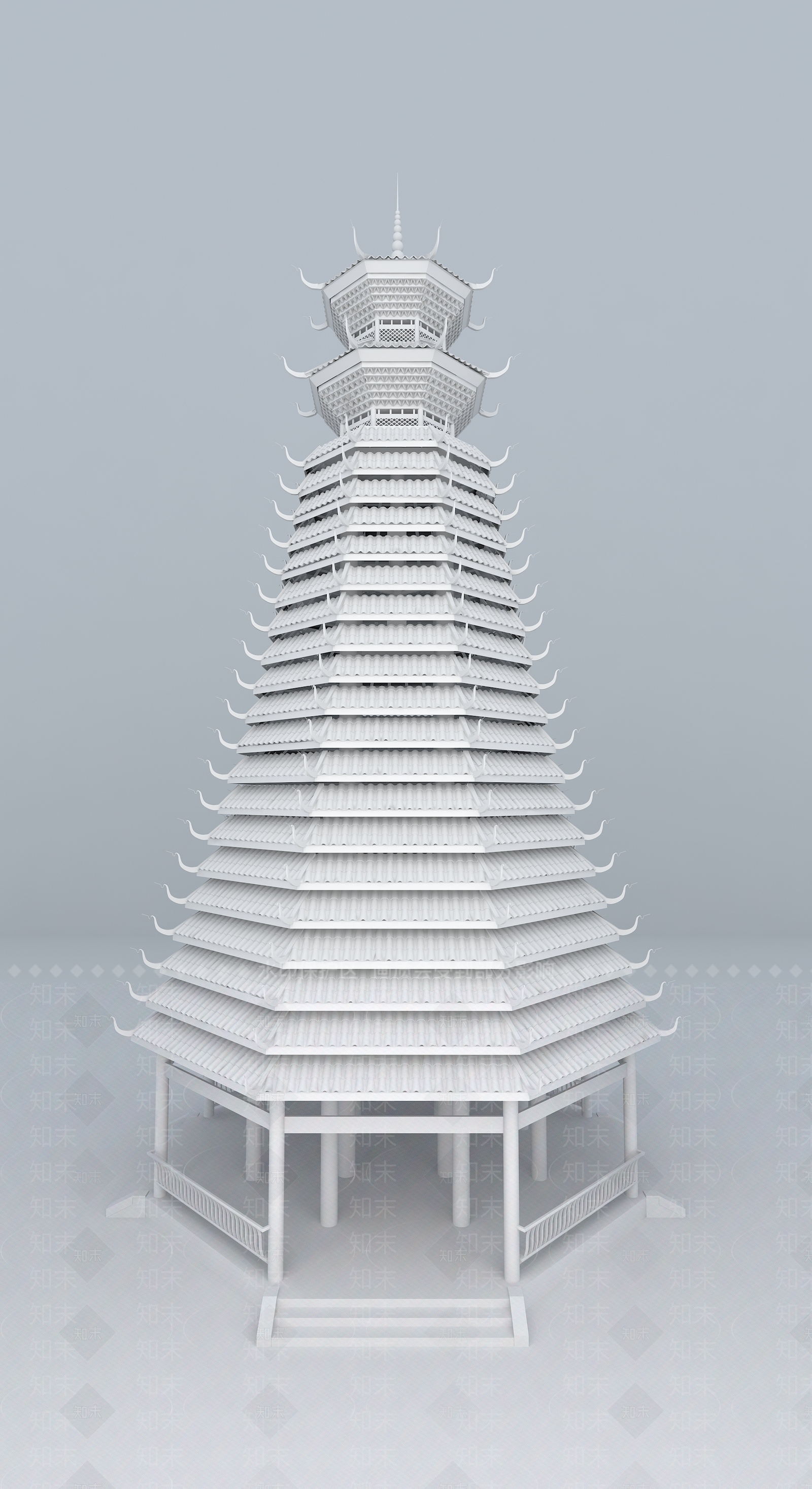 新中式亭子3D模型下载【ID:1152468961】