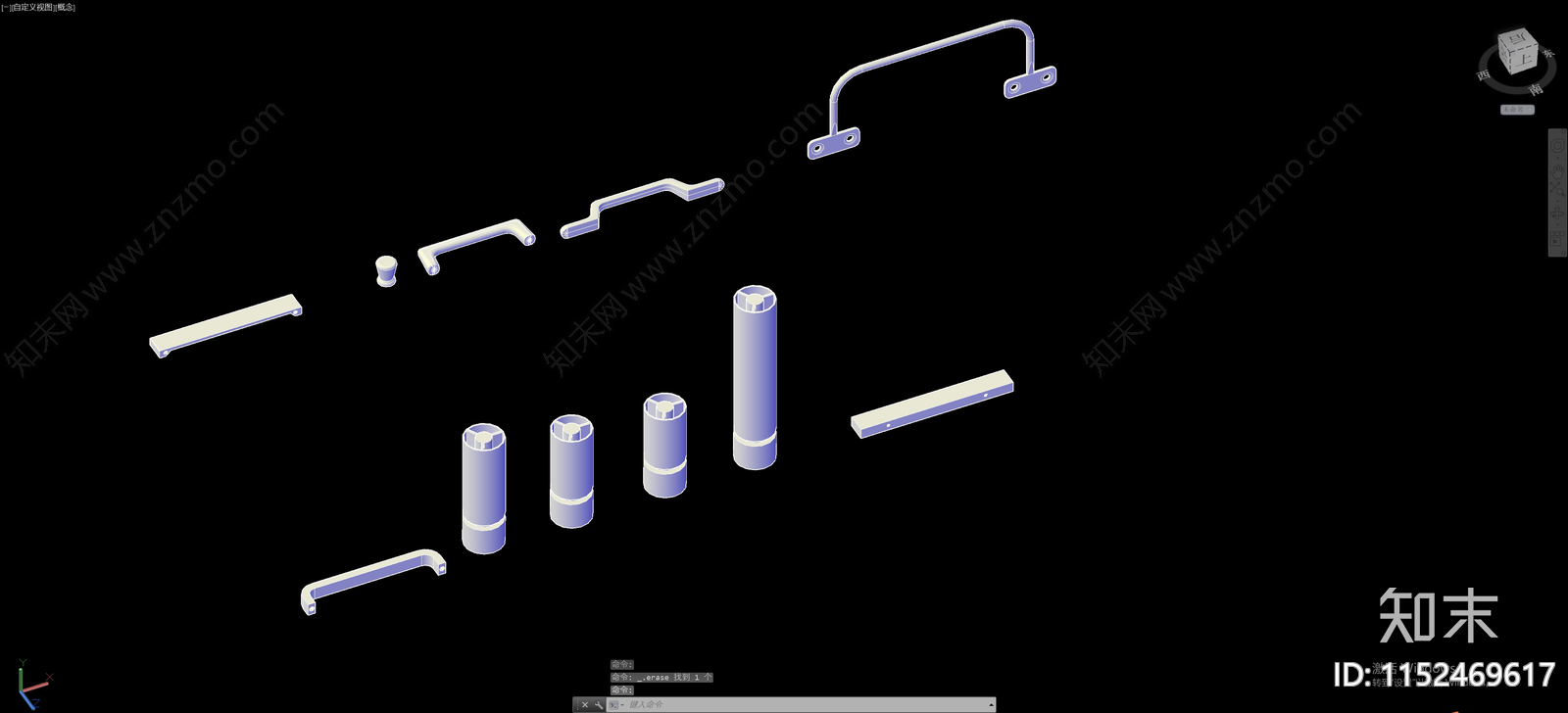 立体五金件模型施工图下载【ID:1152469617】