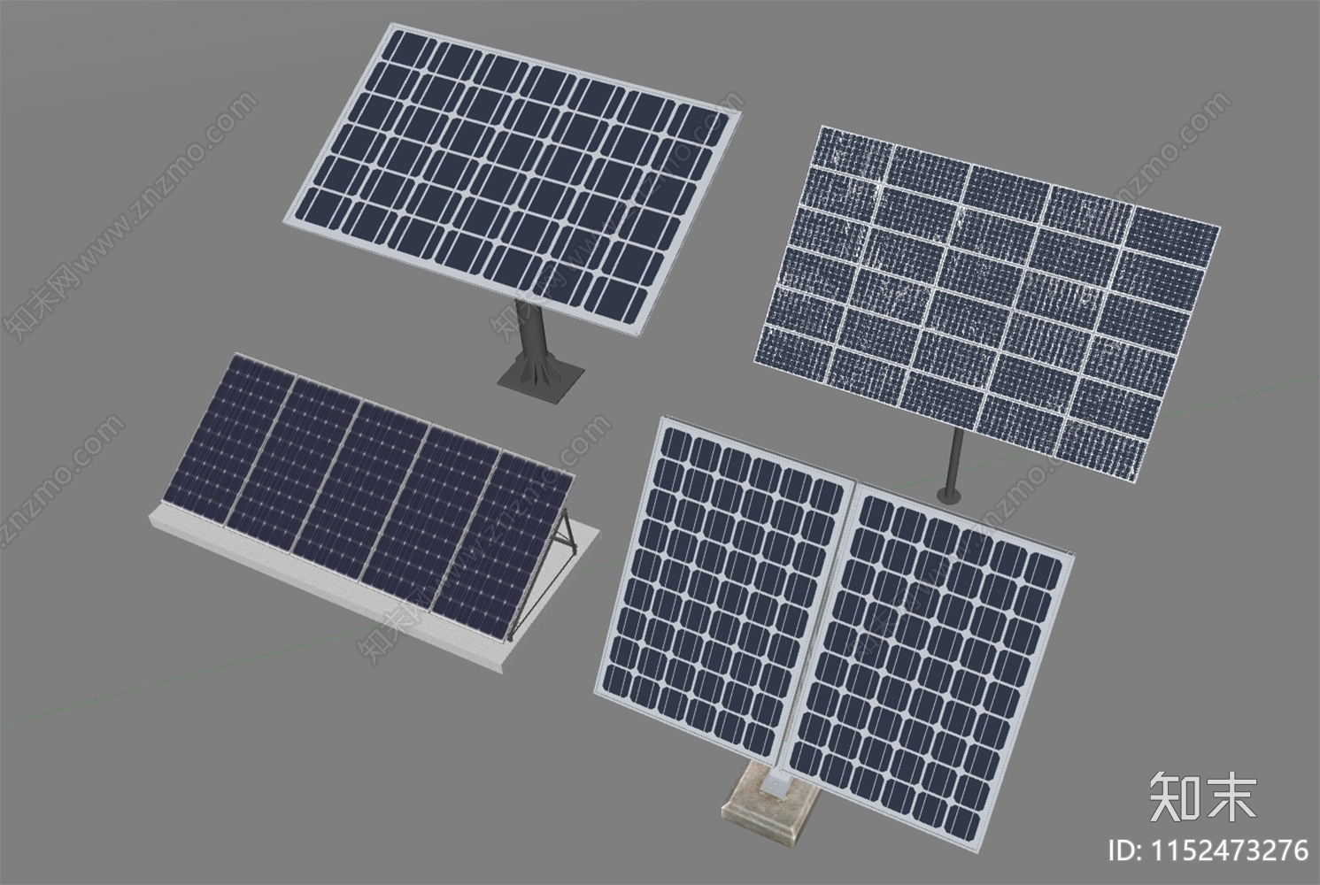 太阳能板SU模型下载【ID:1152473276】