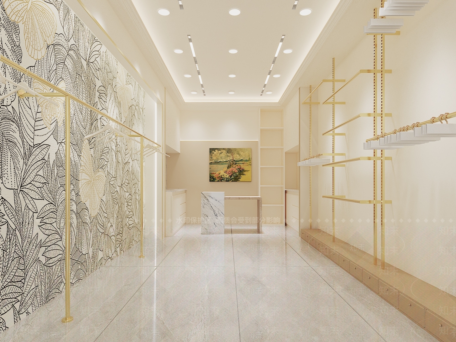 法式服装店3D模型下载【ID:1152473840】
