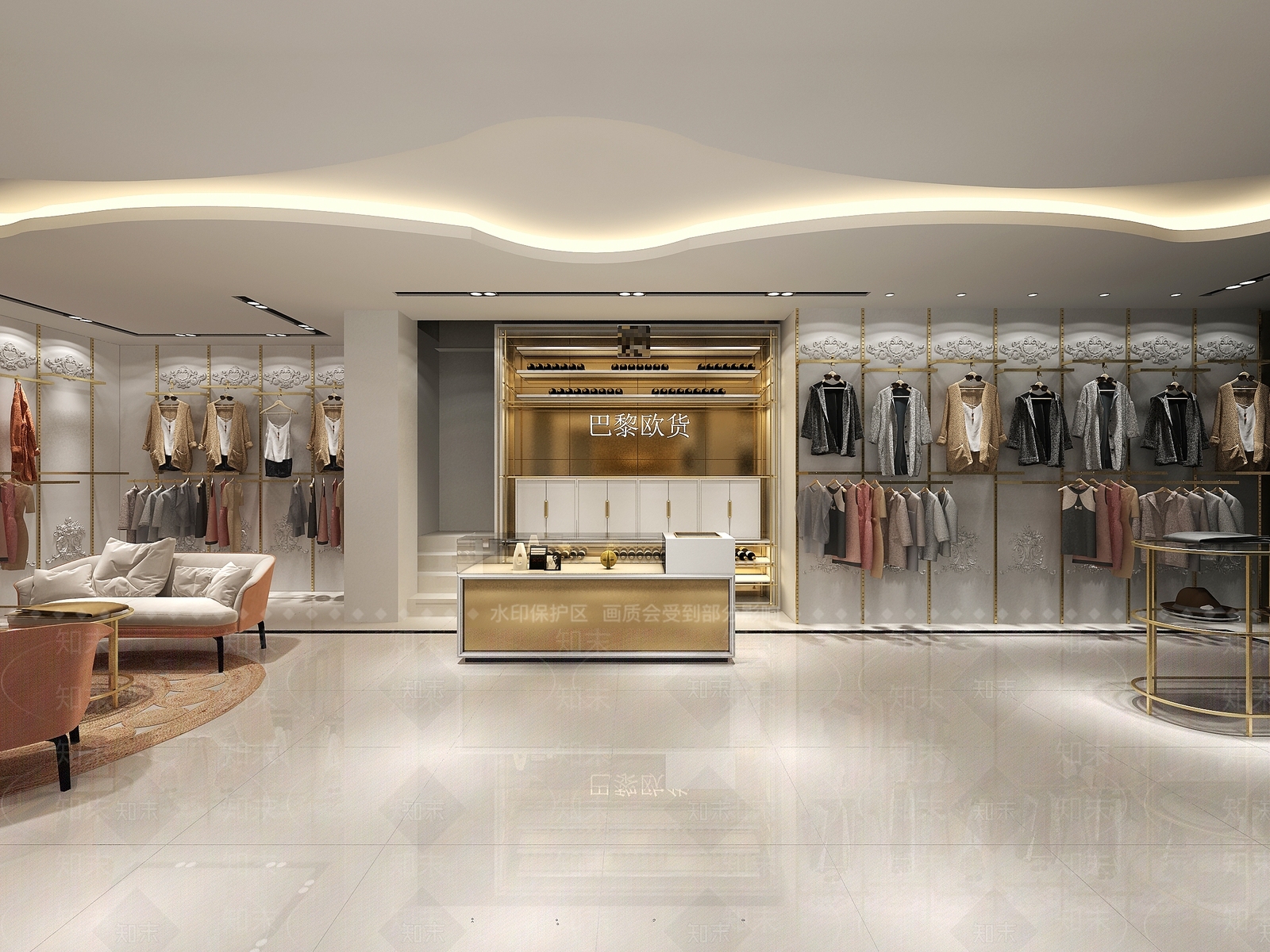 现代女装店3D模型下载【ID:1152473656】