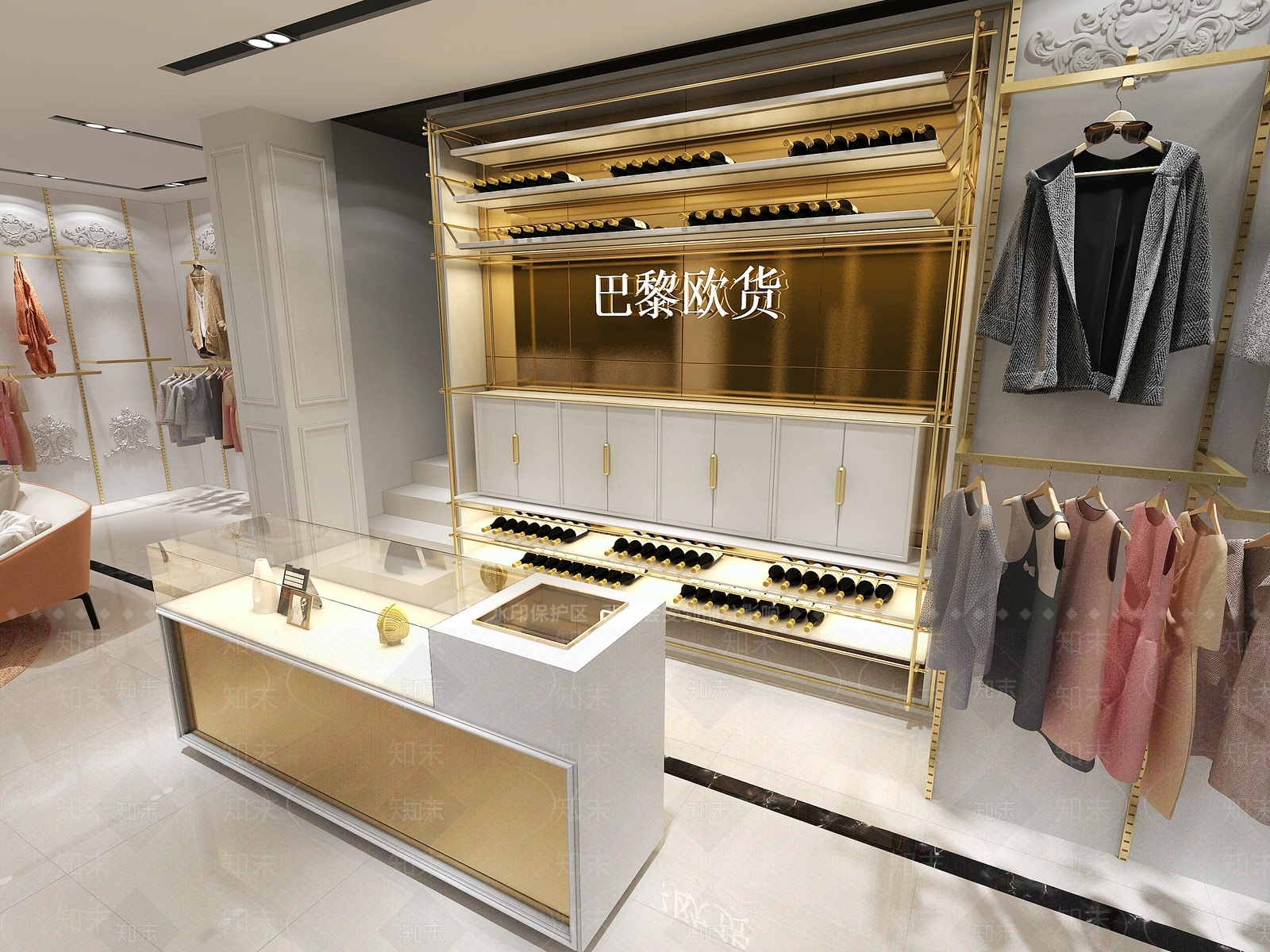 现代女装店3D模型下载【ID:1152473656】