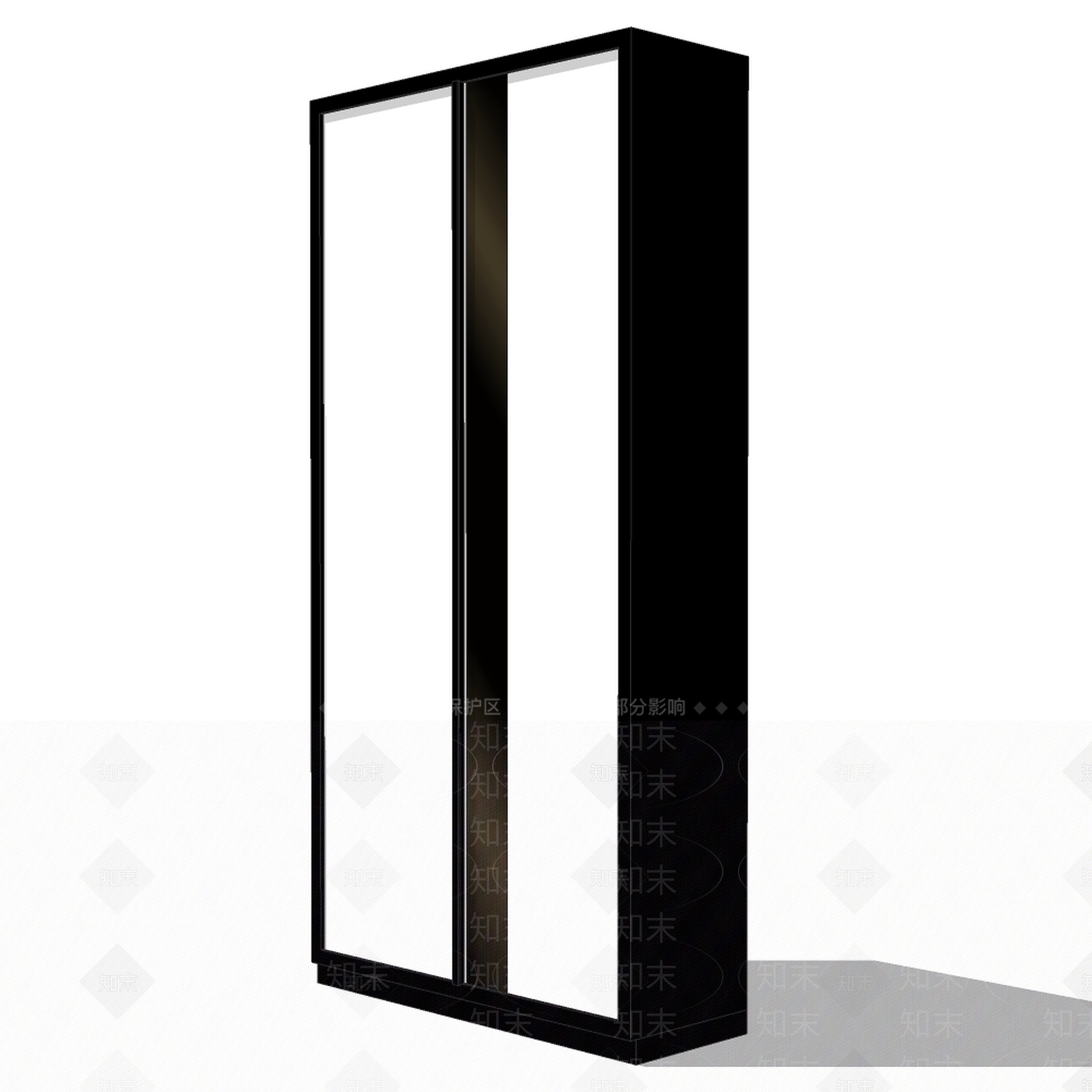 现代推拉门衣柜SU模型下载【ID:1152476998】