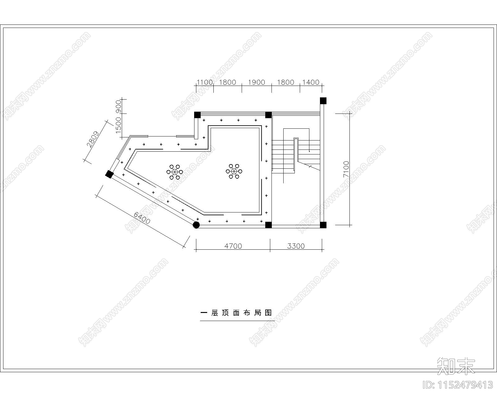 现代酒店cad施工图下载【ID:1152479413】