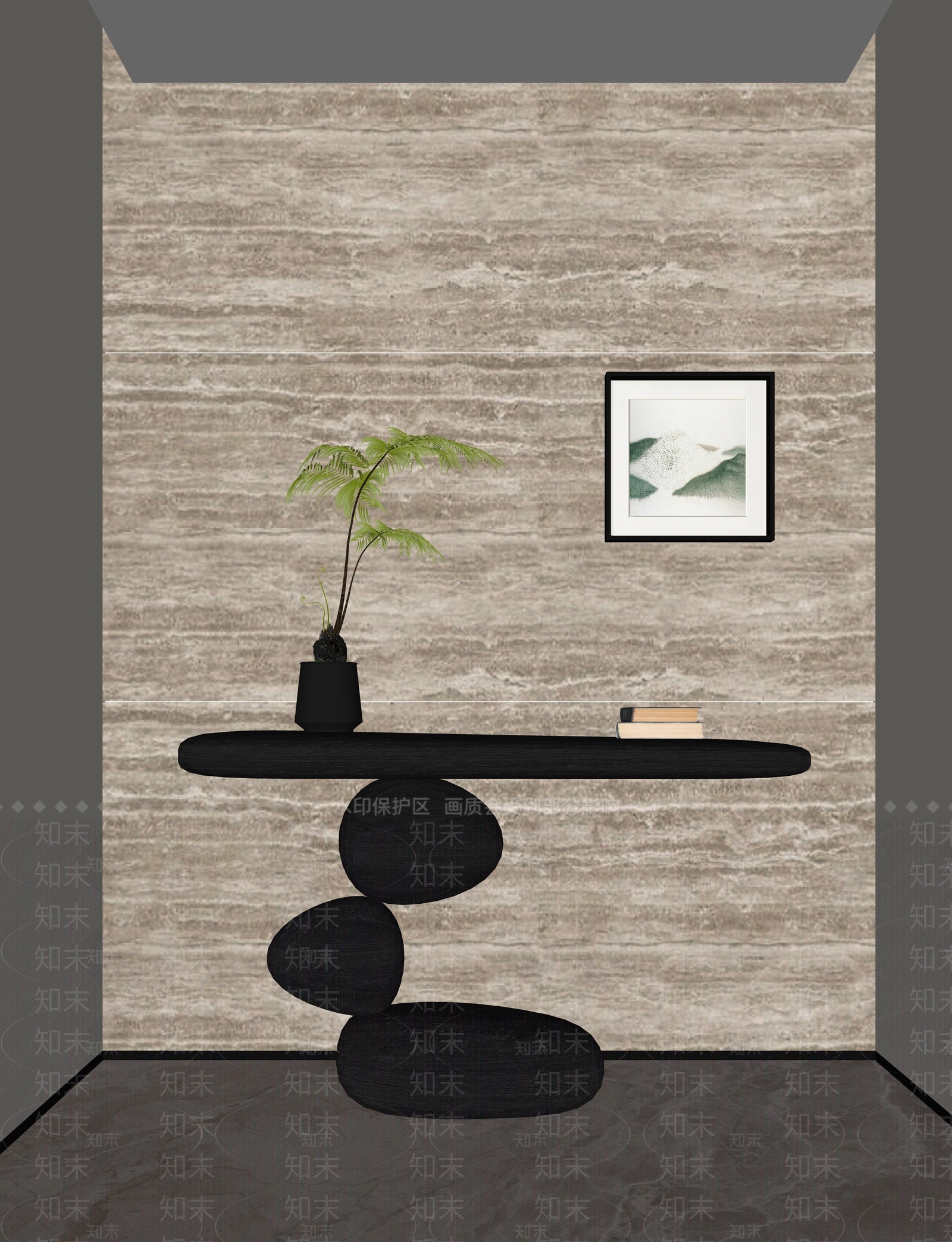 新中式玄关桌SU模型下载【ID:1152479396】