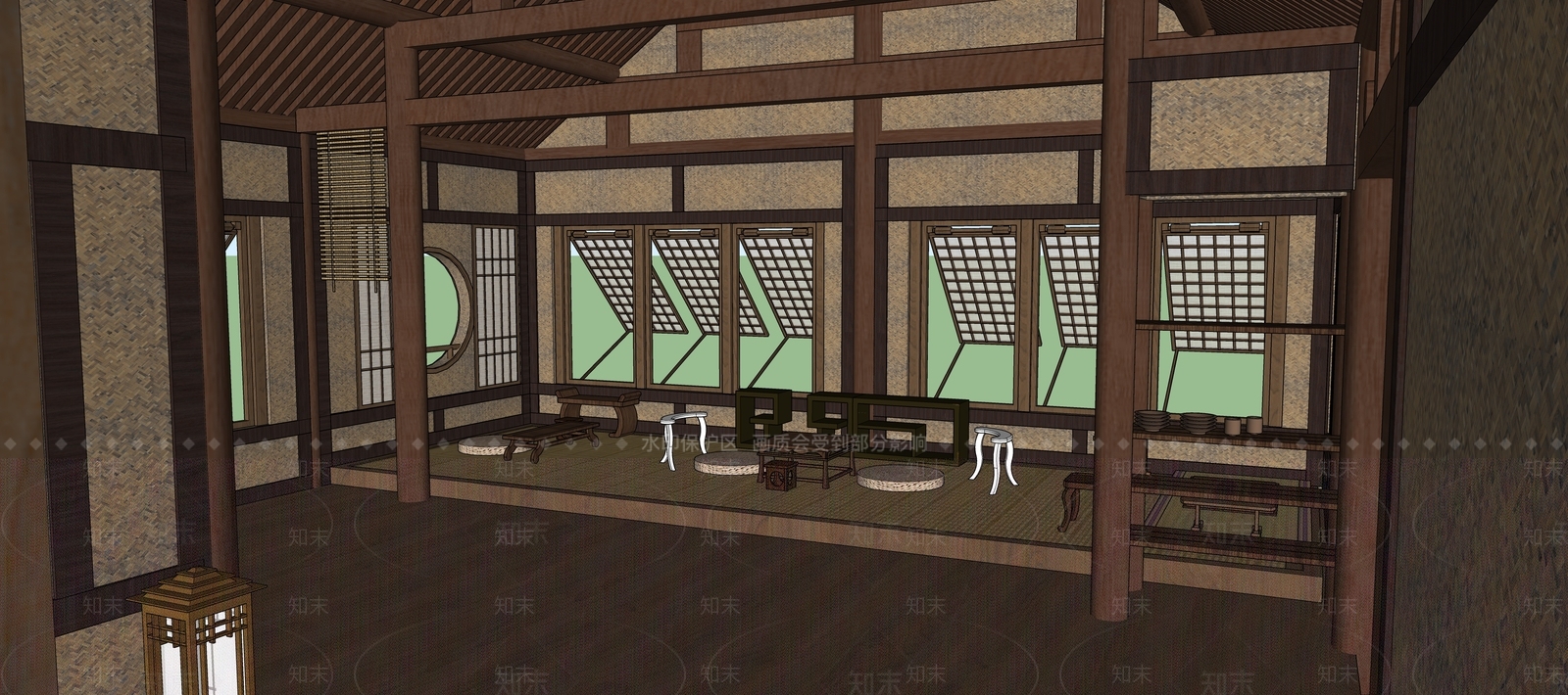 中式酒楼SU模型下载【ID:1152483142】
