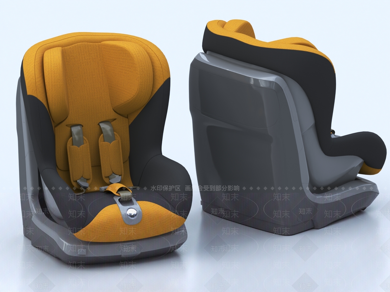 现代儿童座椅3D模型下载【ID:1152483686】