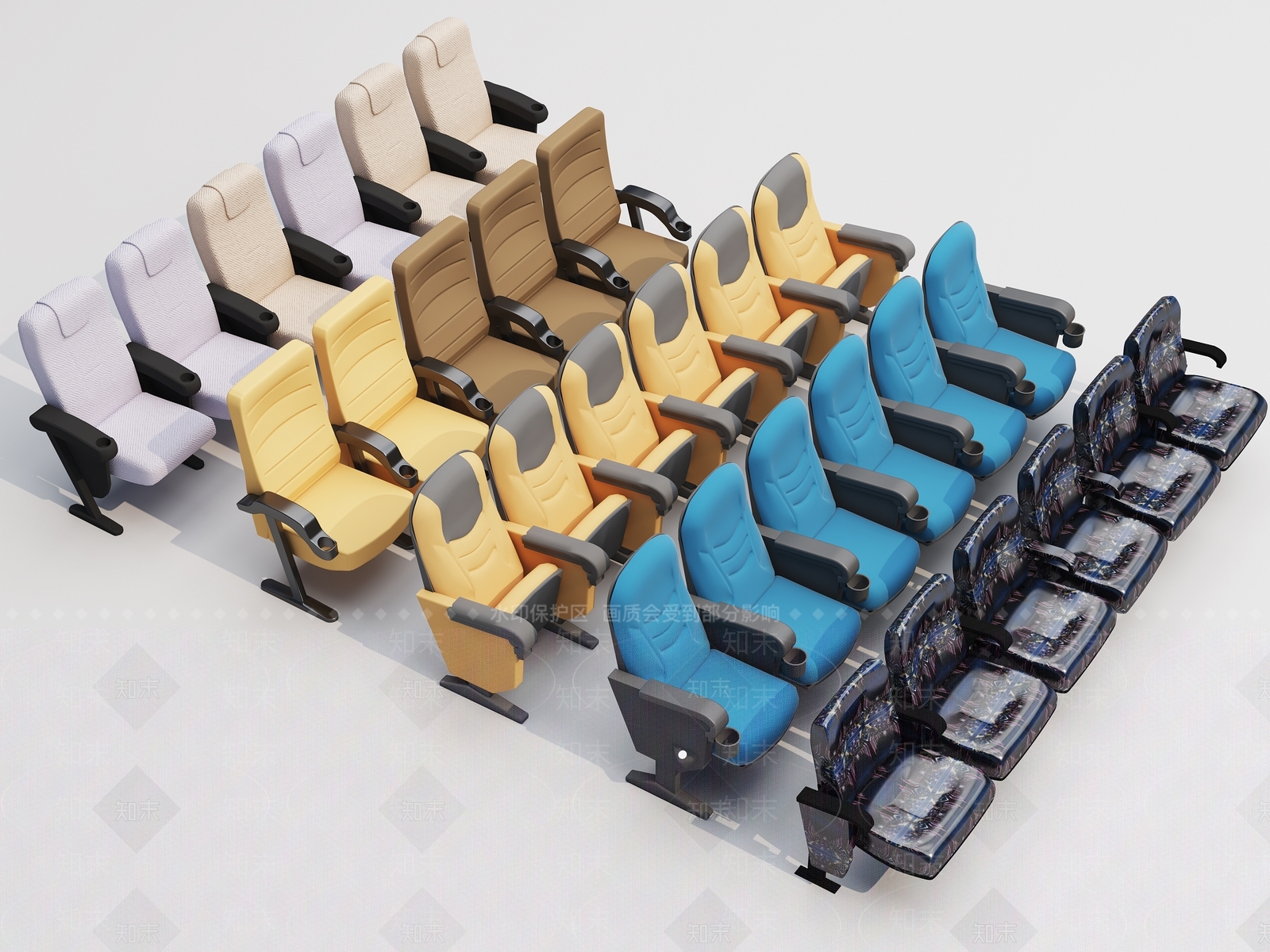 现代公共座椅3D模型下载【ID:1152488348】