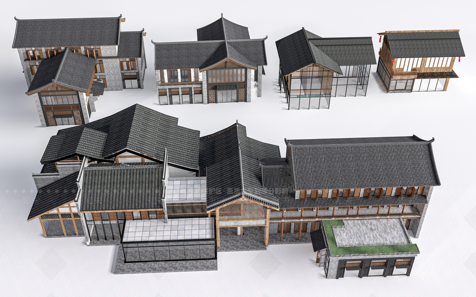 中式办公楼3D模型下载【ID:1152494255】