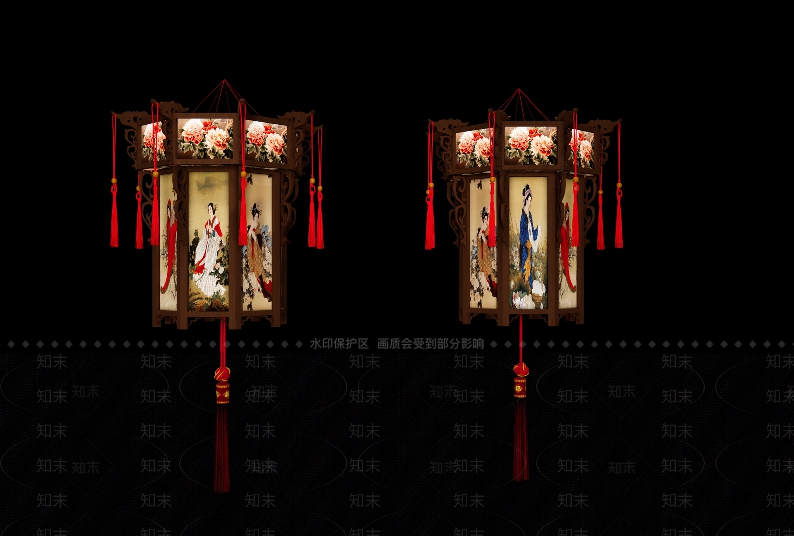 中式宫灯SU模型下载【ID:1152496415】