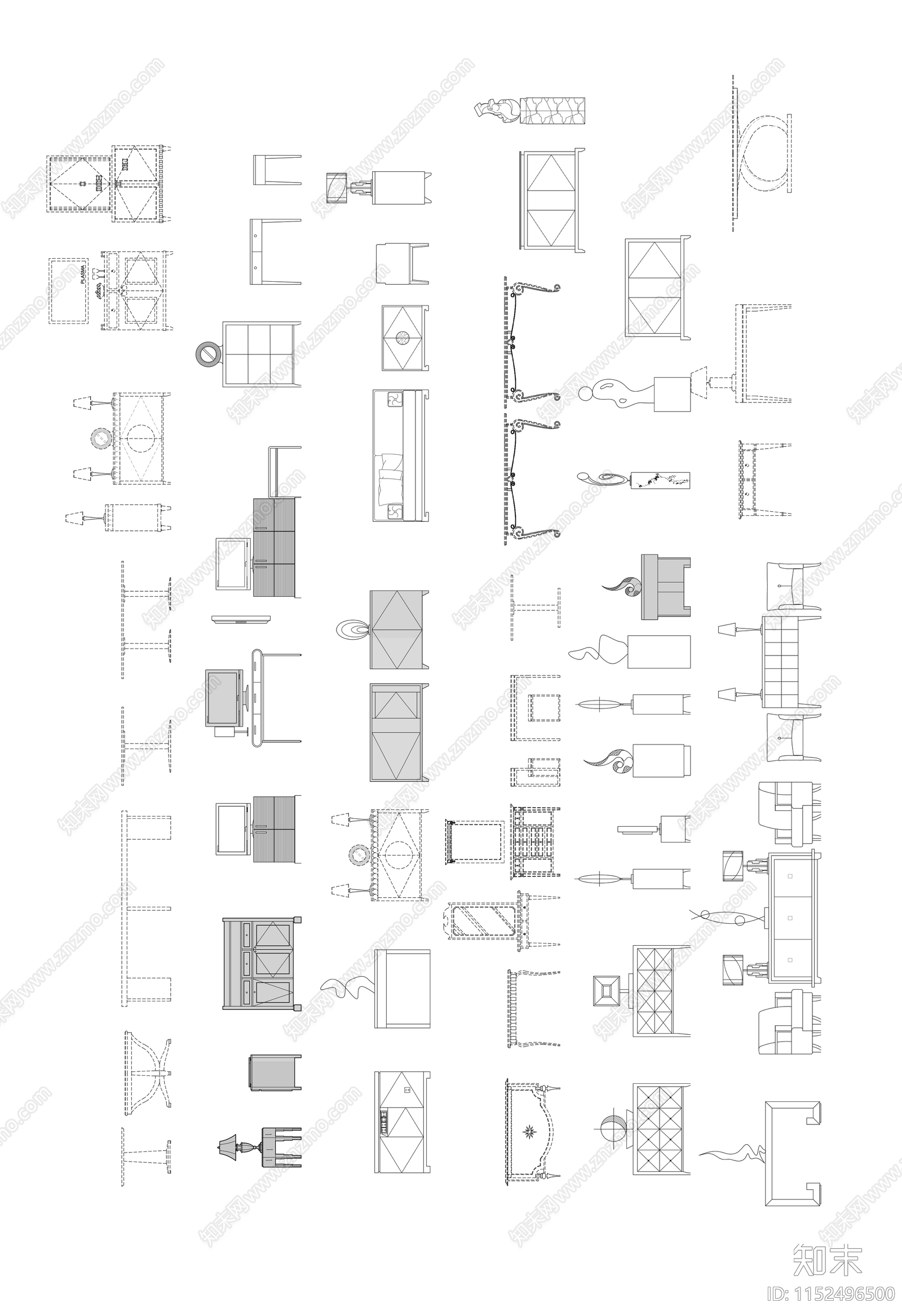 端景台陈列矮柜图库cad施工图下载【ID:1152496500】