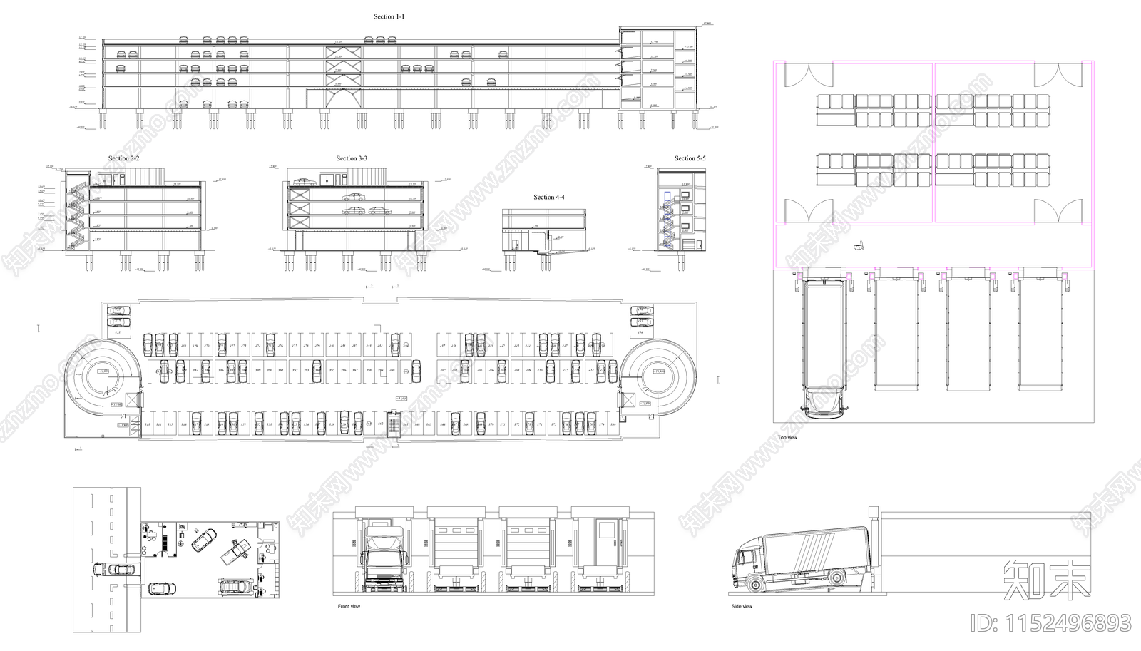 交通建筑图库cad施工图下载【ID:1152496893】