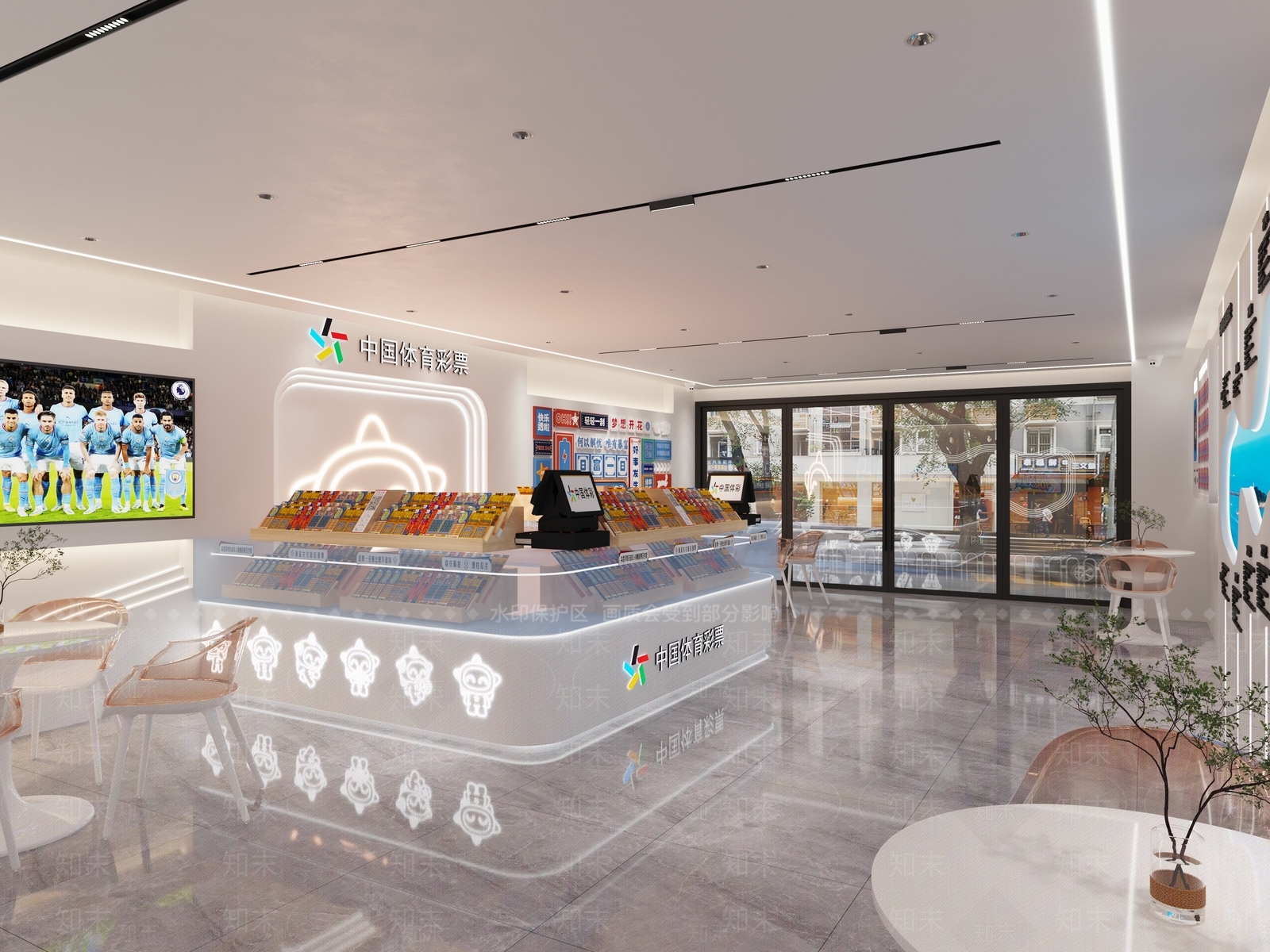 现代网红人气彩票店3D模型下载【ID:1152498715】
