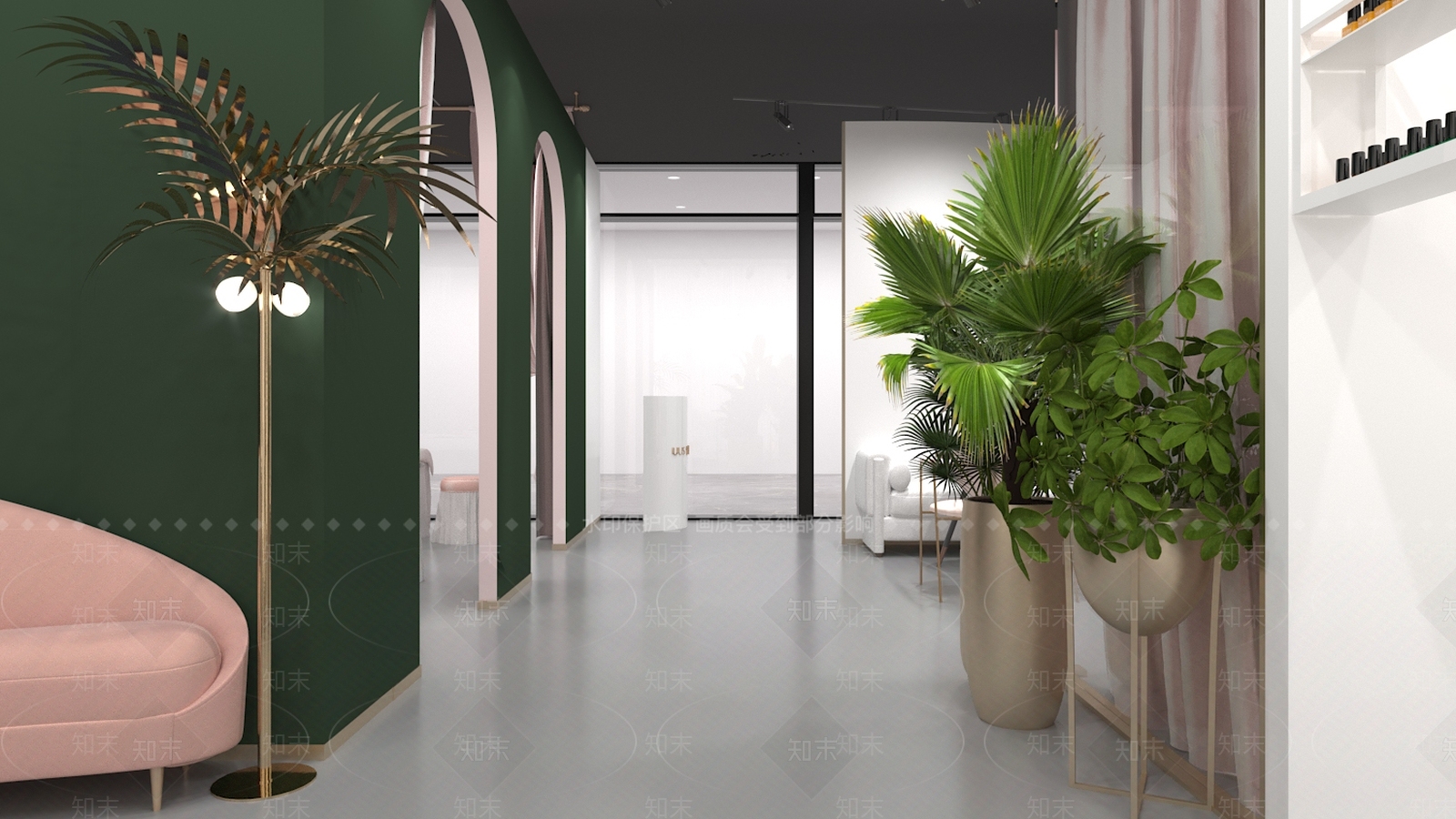 现代美甲店3D模型下载【ID:1152506831】