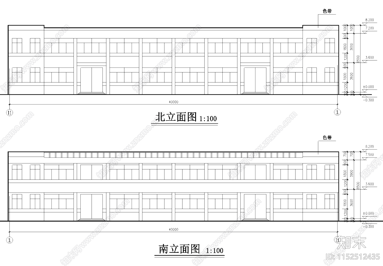 二层框架厂房车间工业建筑cad施工图下载【ID:1152512435】