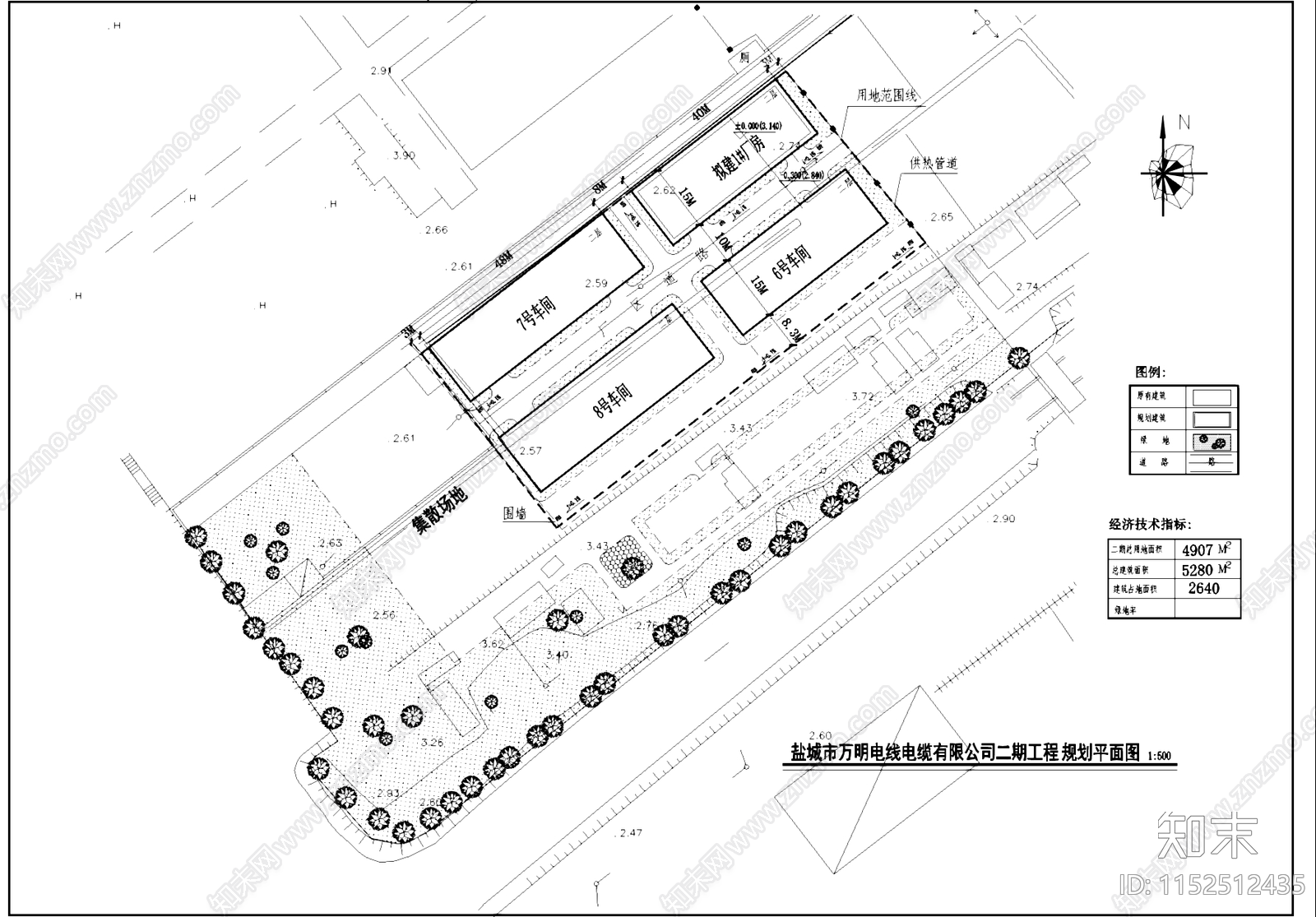 二层框架厂房车间工业建筑cad施工图下载【ID:1152512435】