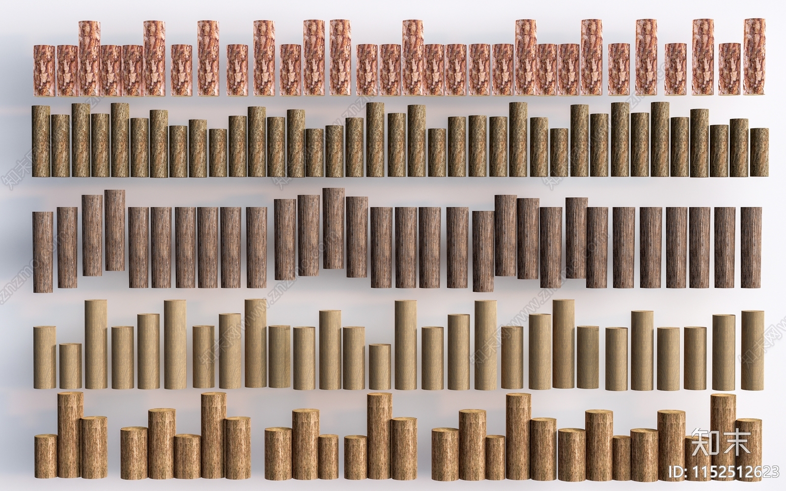 现代木桩3D模型下载【ID:1152512623】