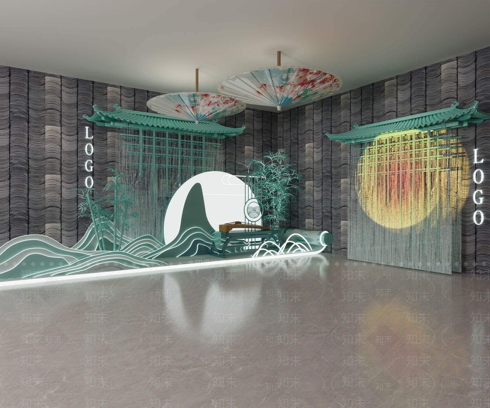 新中式美陈3D模型下载【ID:1152514206】