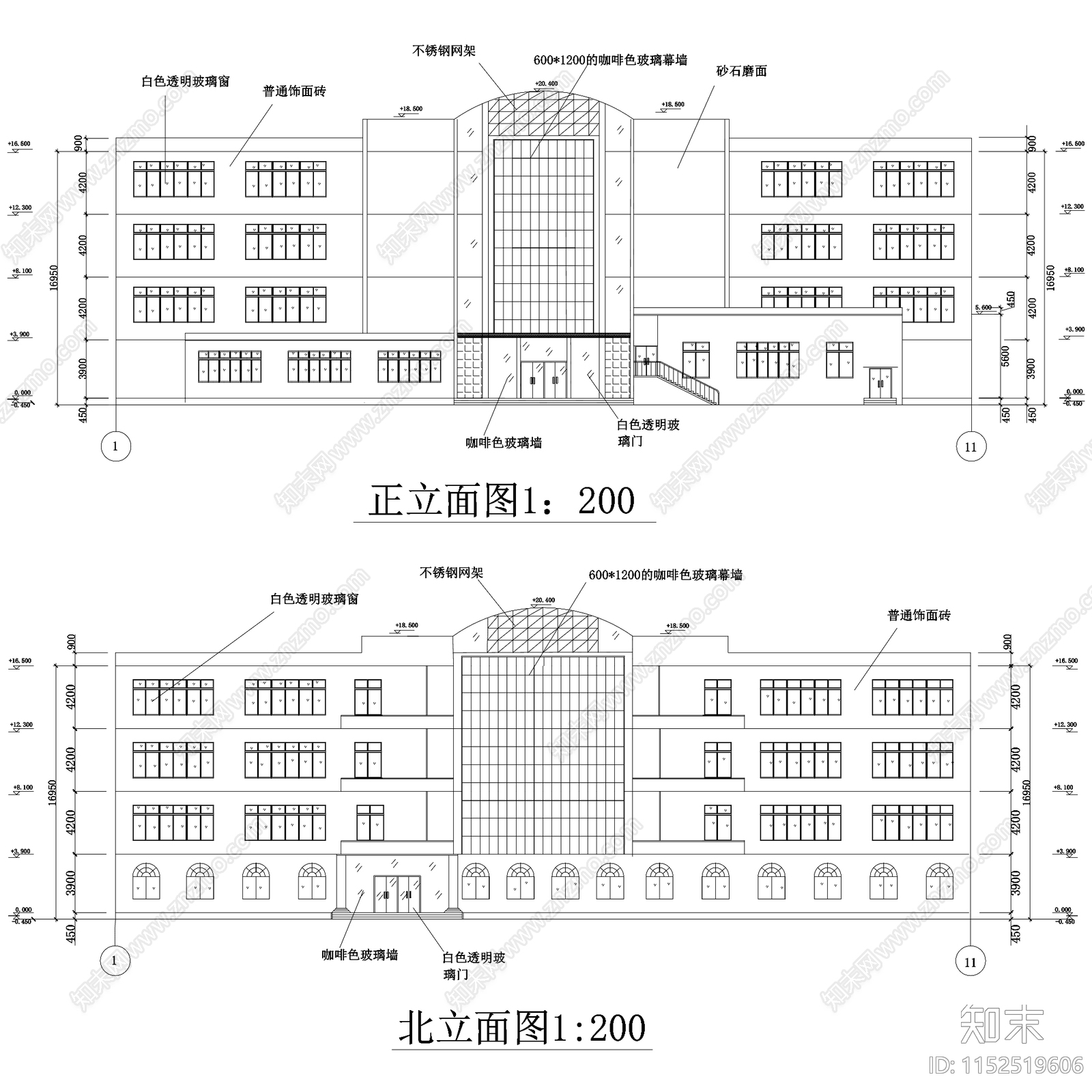 图书馆大楼建筑方案设计cad施工图下载【ID:1152519606】