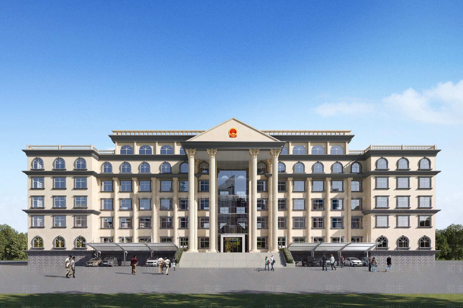 现代法院3D模型下载【ID:1152520554】