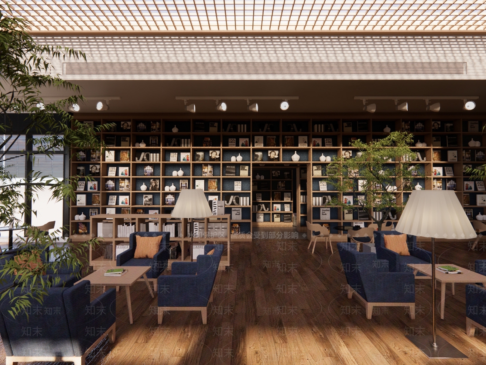 现代原木风书吧SU模型下载【ID:1152522005】