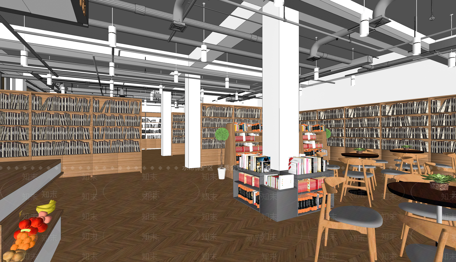 现代书店SU模型下载【ID:1152522356】