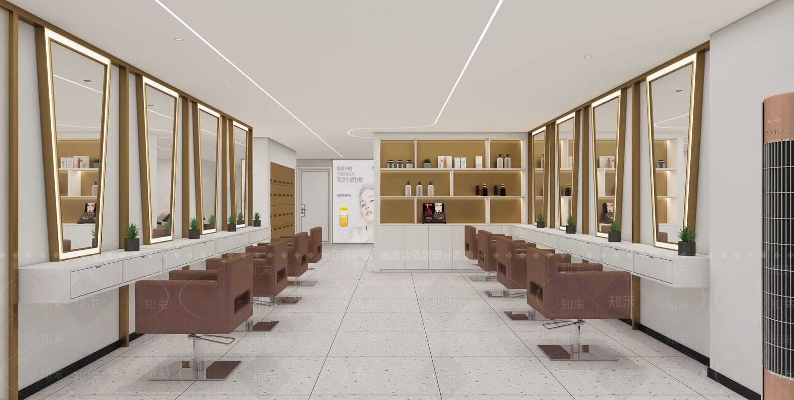 现代美发店3D模型下载【ID:1152524690】