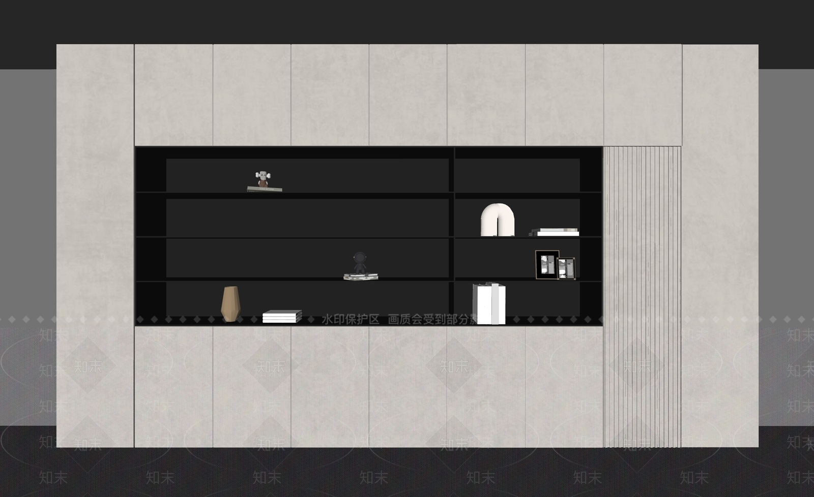 现代装饰柜SU模型下载【ID:1152525597】