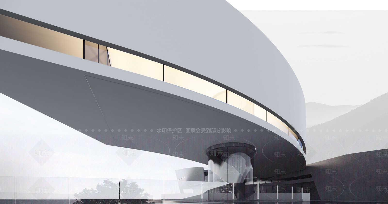 现代山地艺术展览馆SU模型下载【ID:1152528295】