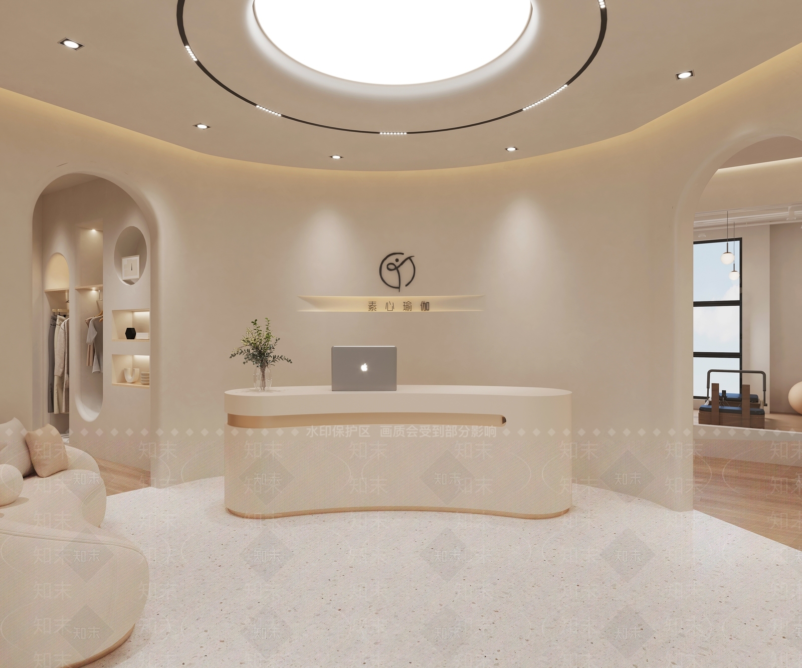 侘寂瑜伽室3D模型下载【ID:1152528771】