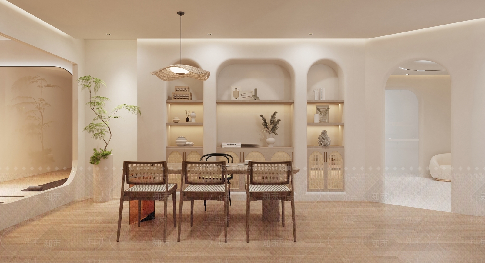 侘寂瑜伽室3D模型下载【ID:1152528771】