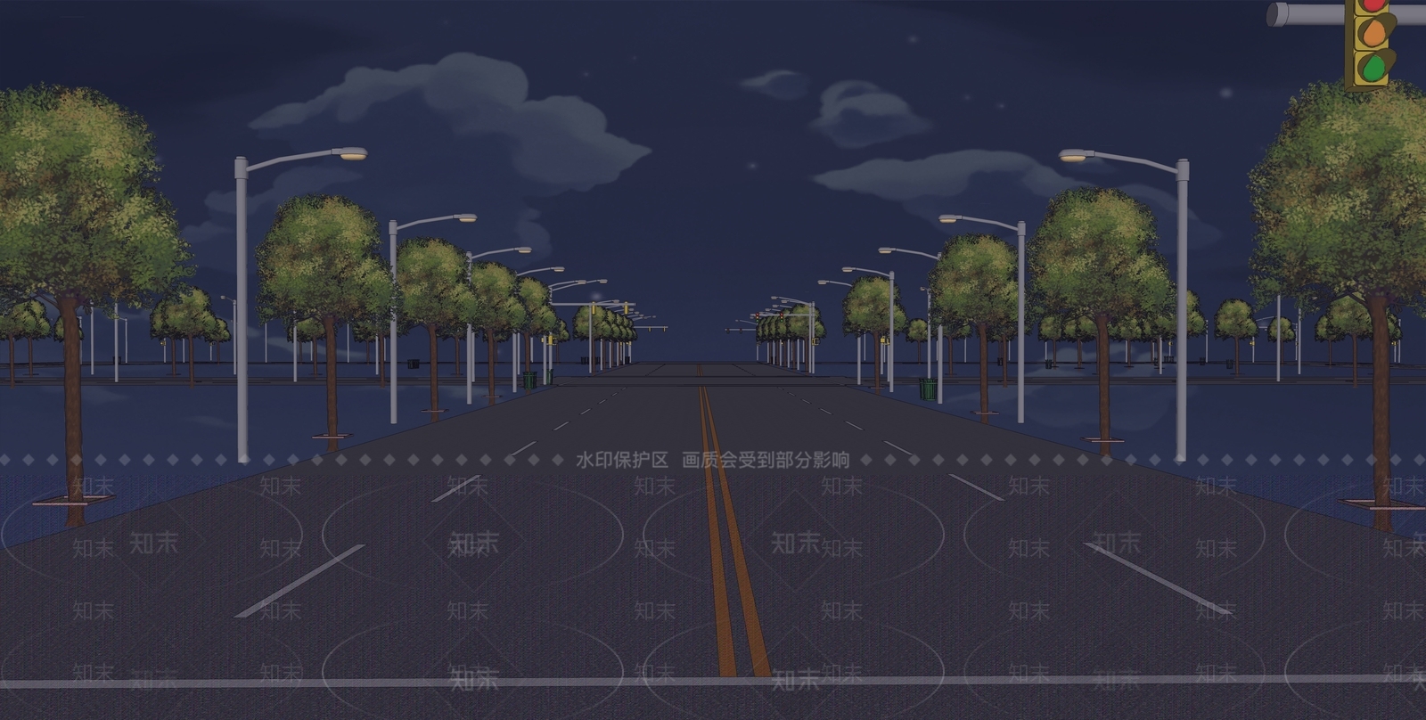 现代街道SU模型下载【ID:1152530045】