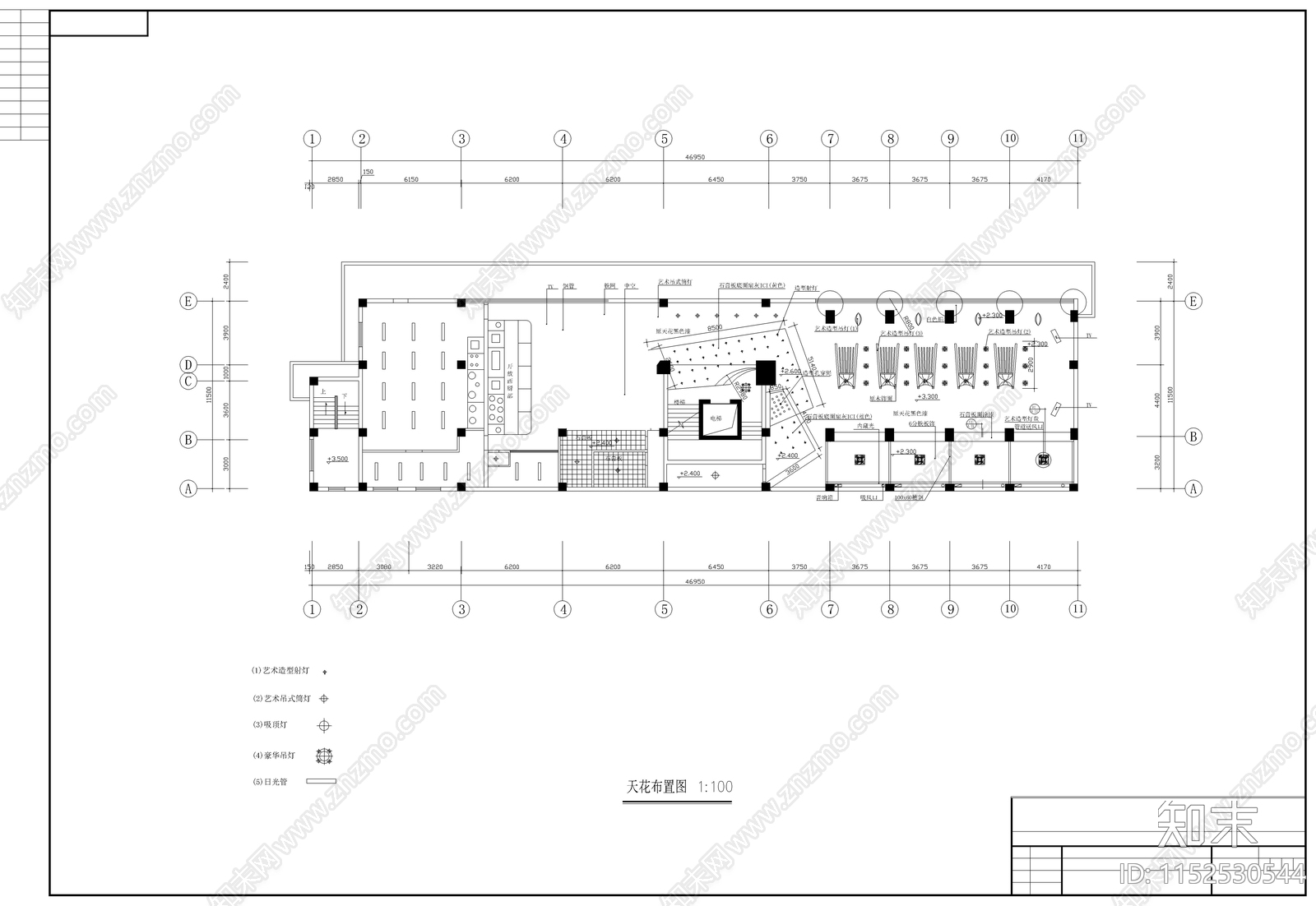 现代酒吧设计cad施工图下载【ID:1152530544】