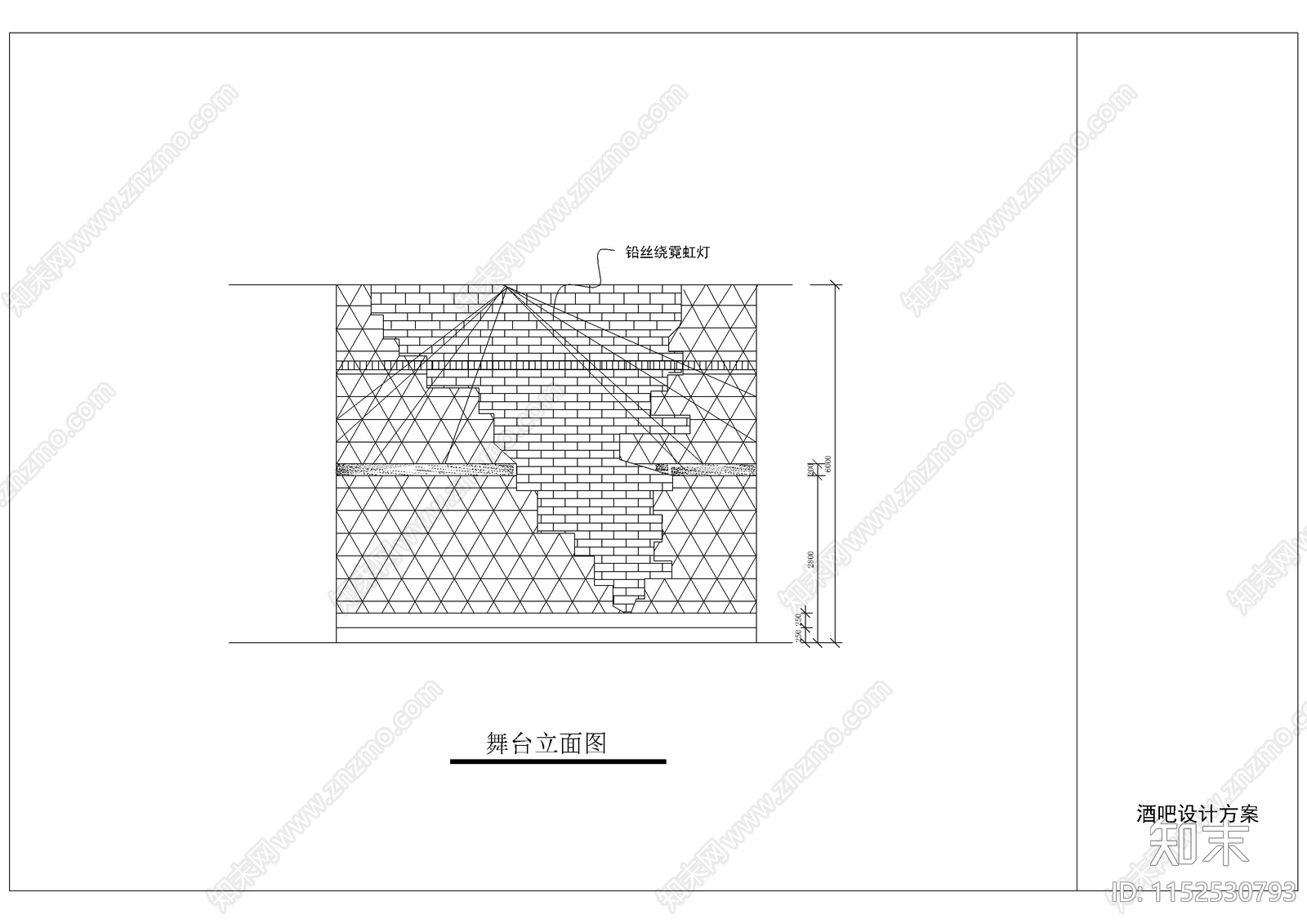 现代酒吧设计方案cad施工图下载【ID:1152530793】