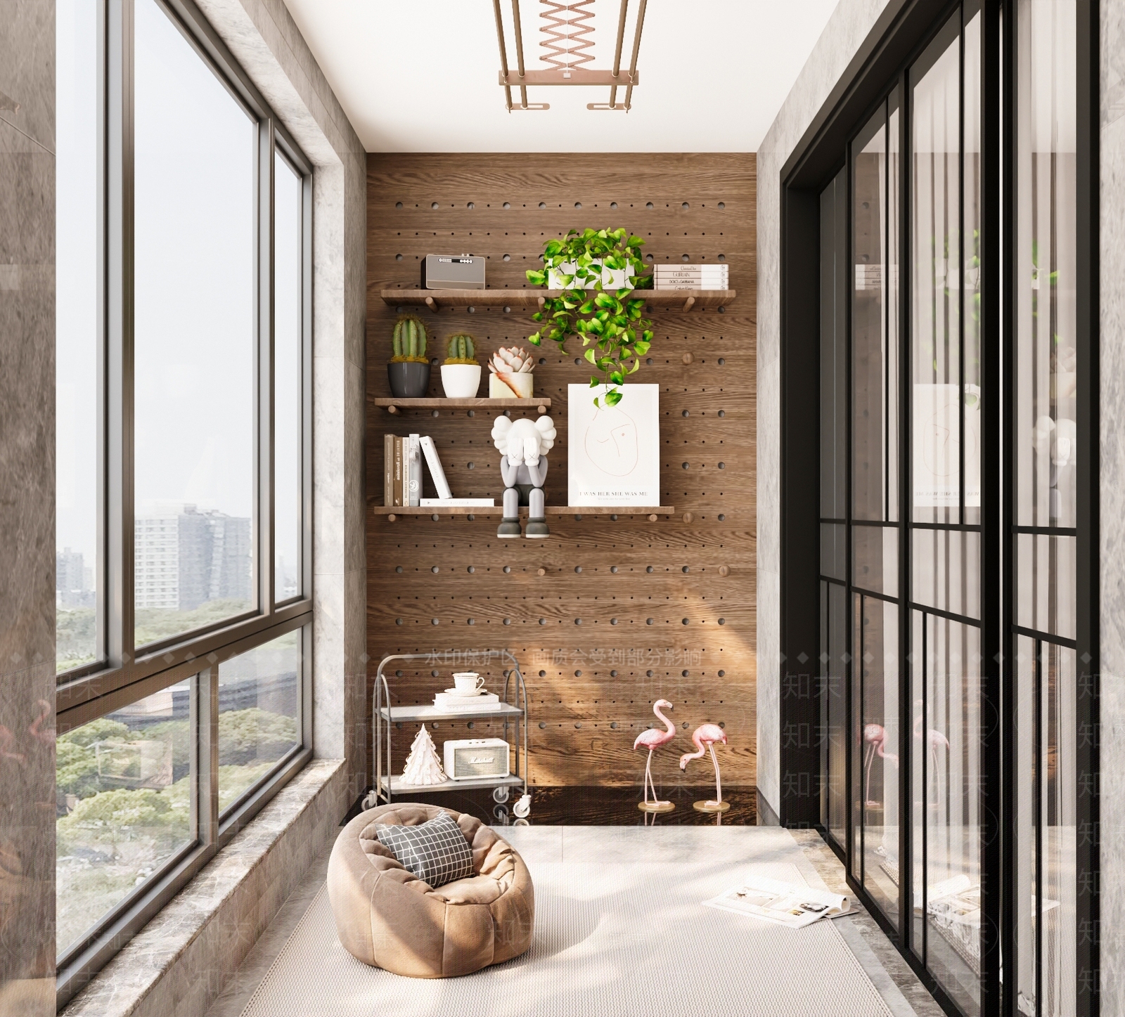 现代家居阳台3D模型下载【ID:1152532043】