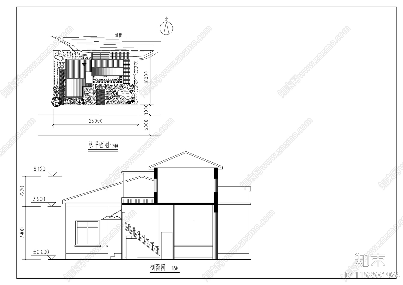 现代简约咖啡厅设计方案图cad施工图下载【ID:1152531924】