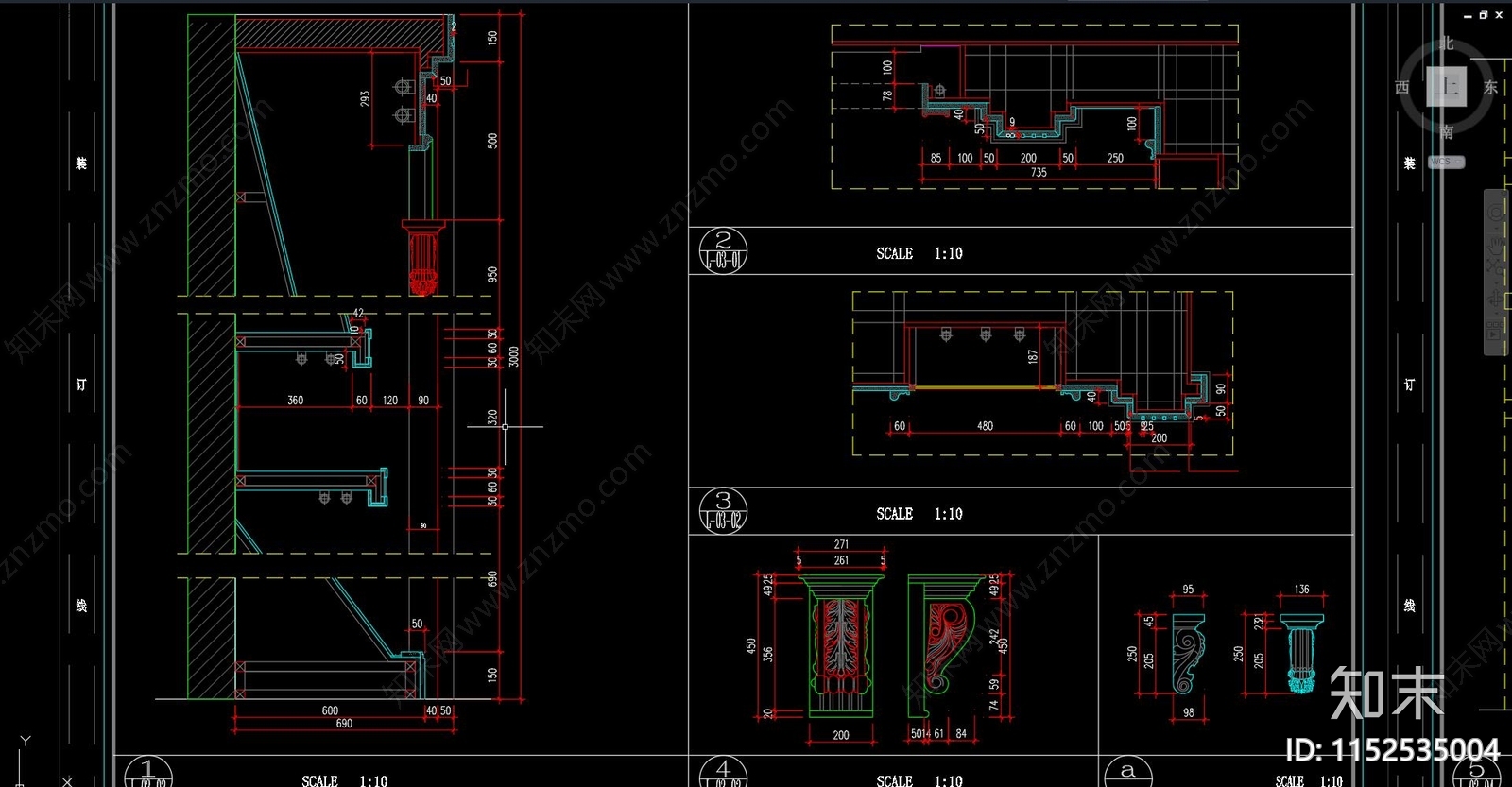 欧式古典石材建材展厅cad施工图下载【ID:1152535004】